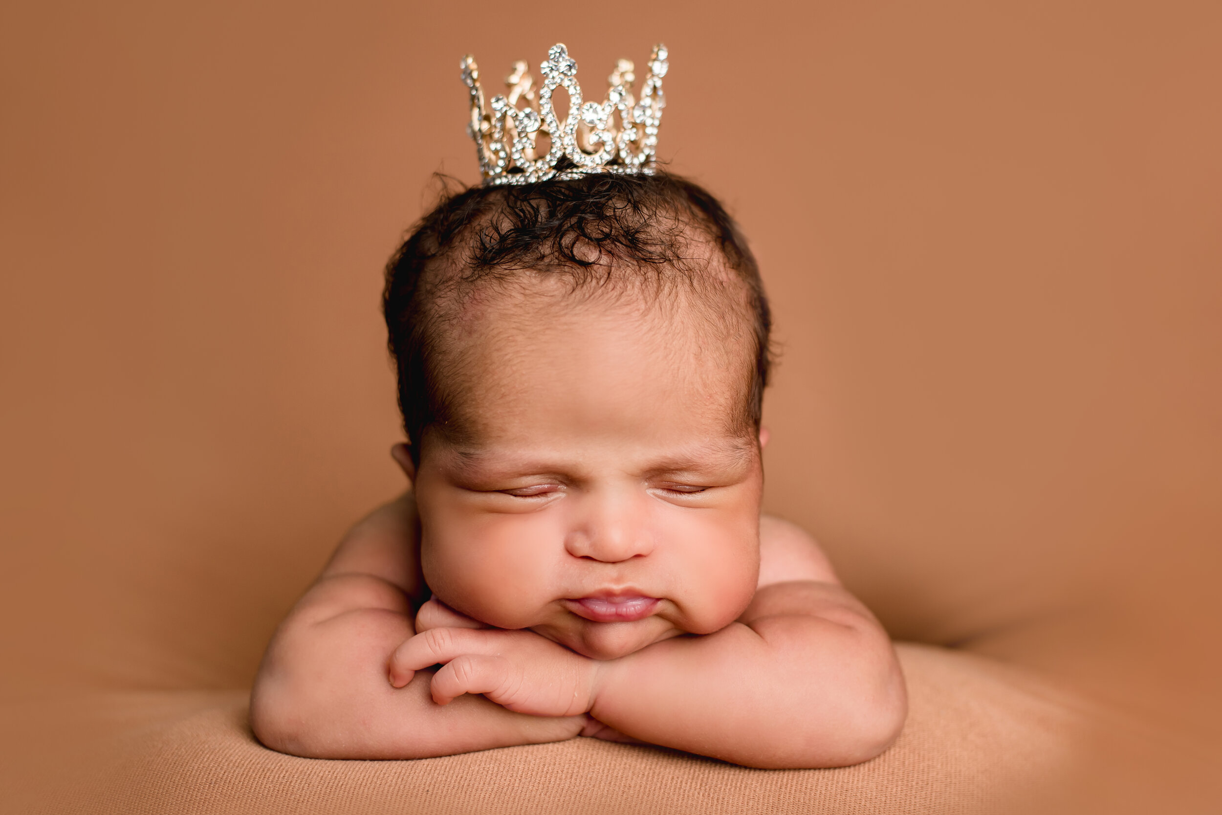 posed baby crown studio photography in san antonio
