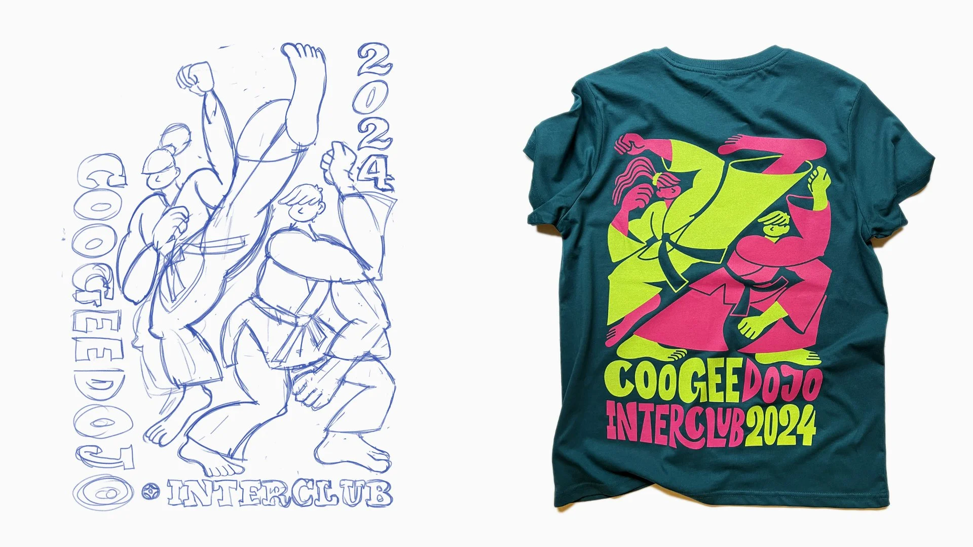  The 2023 brief was to work the type into the  Kyokushin  karate symbol with illustrative elements and to keep it fun for all ages. 