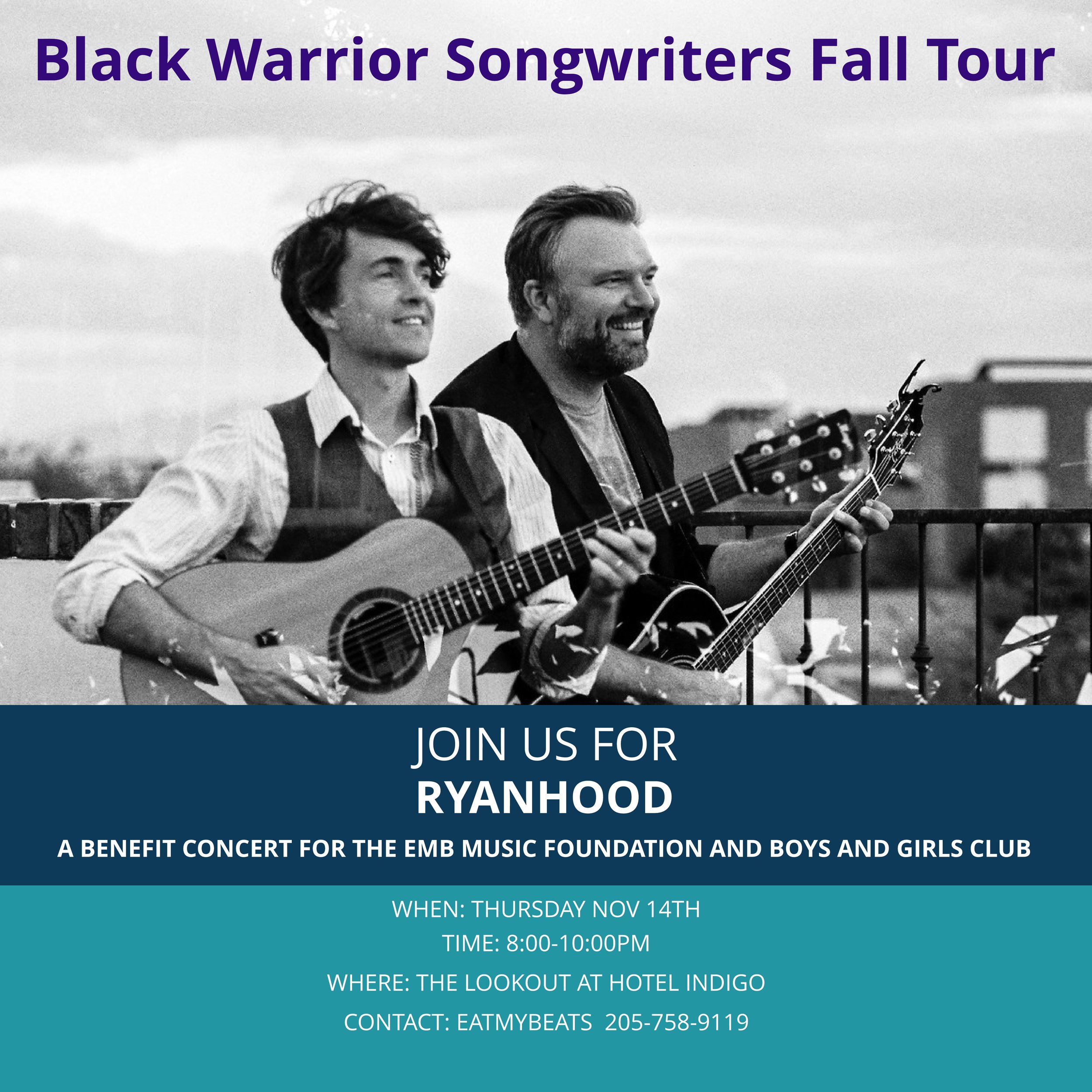 Black Warrior Songwriters Fall Tour and Fundraiser Event
