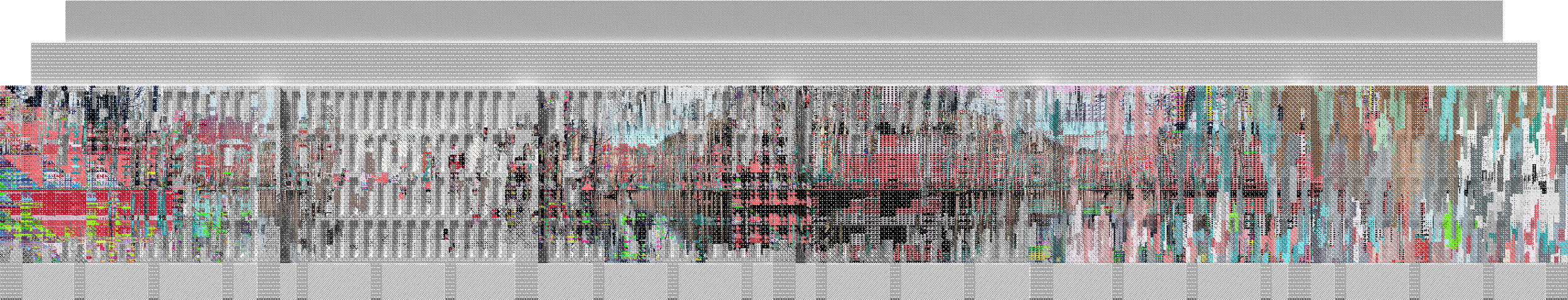 Processed image overlay on vector rendering of building facade _ full image