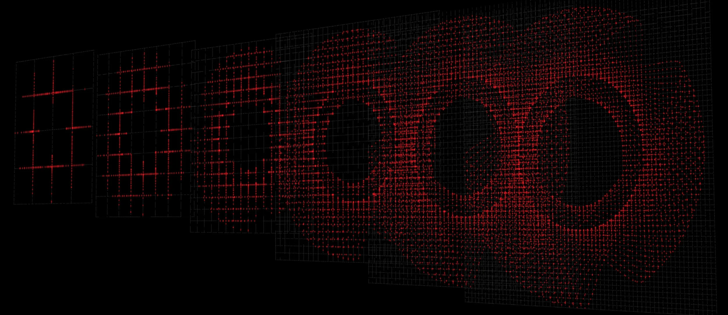 Analysis of ideal visual effects of drawing travels through acrylics panels with different hatch patterns.
