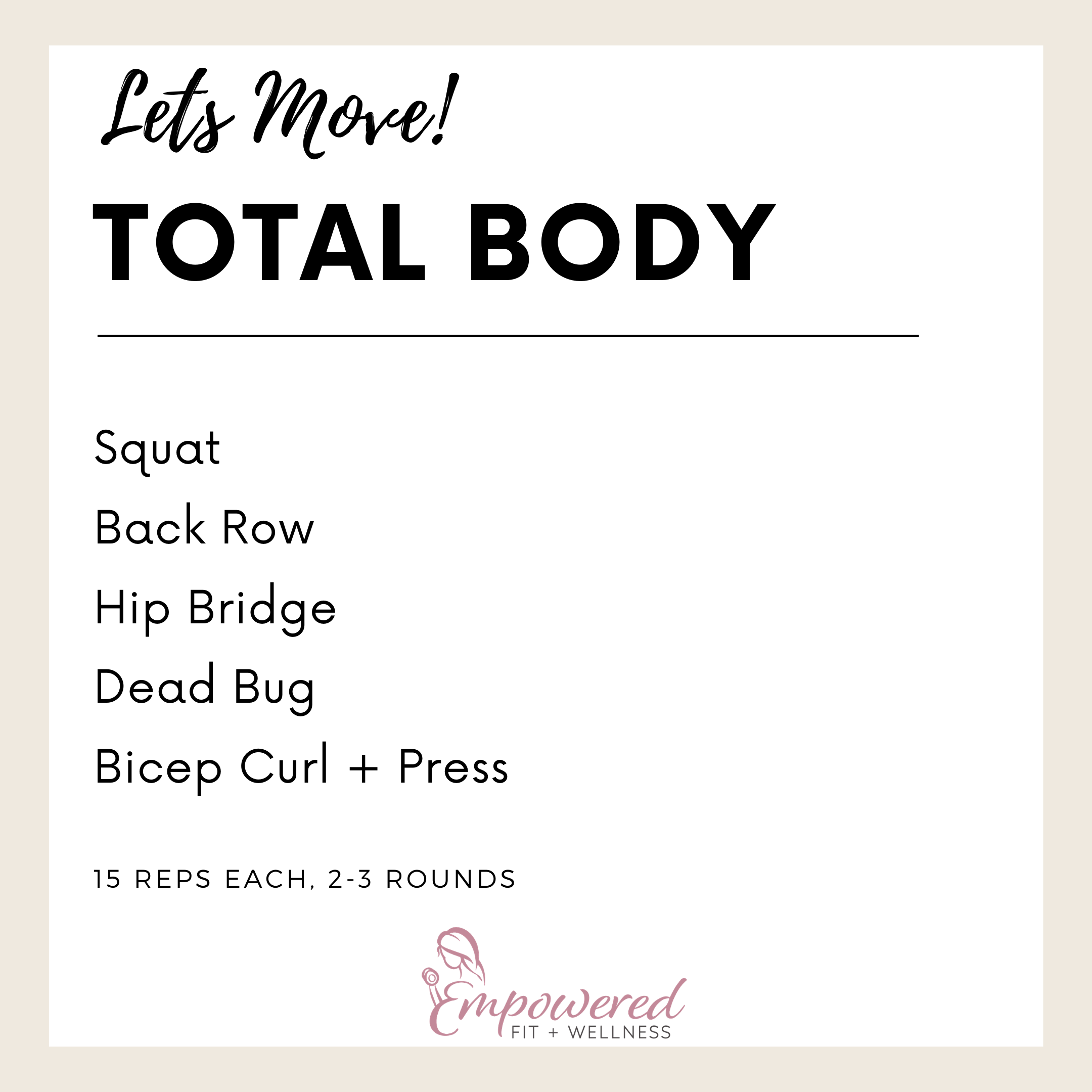 At Home TOTAL BODY workout 