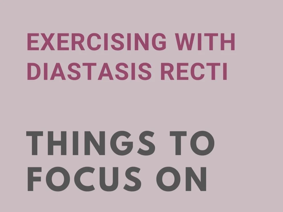Exercising with Diastasis Recti 