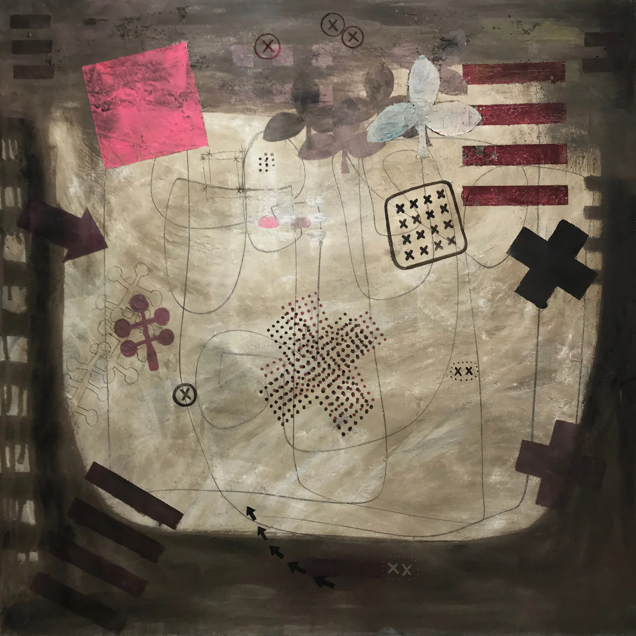 存在思覺 - 符號系列 (三) 油畫、帆布 92 x 92 cm 2010