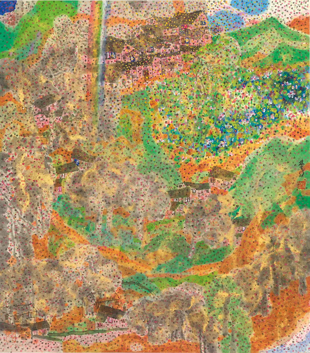 又見彩虹 水墨設色紙本 110 x 98 cm 2015 查詢