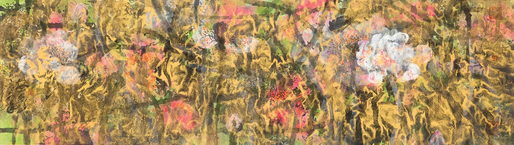 詠懷(二)  水墨設色紙本  40 x 138 cm  2015   查詢