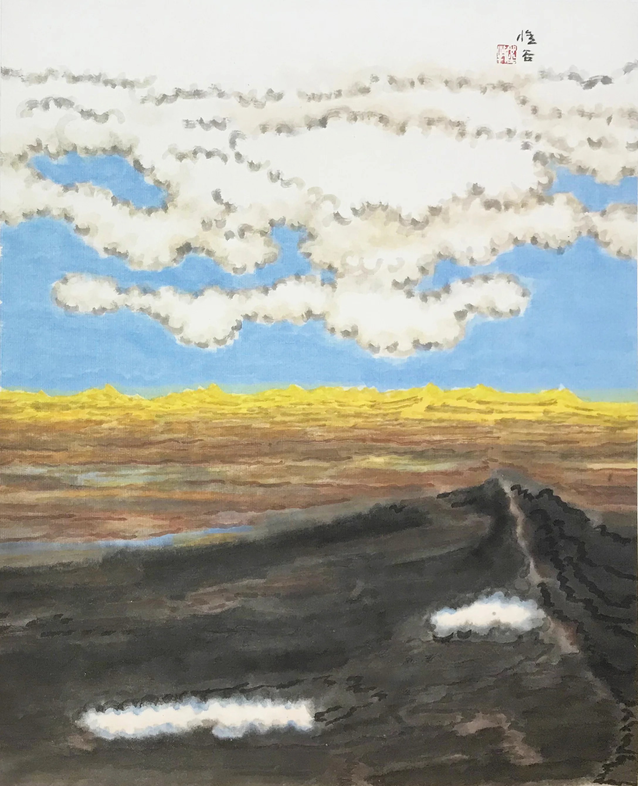 金山祥瑞圖 水墨設色紙本 51 x 42 cm 2011