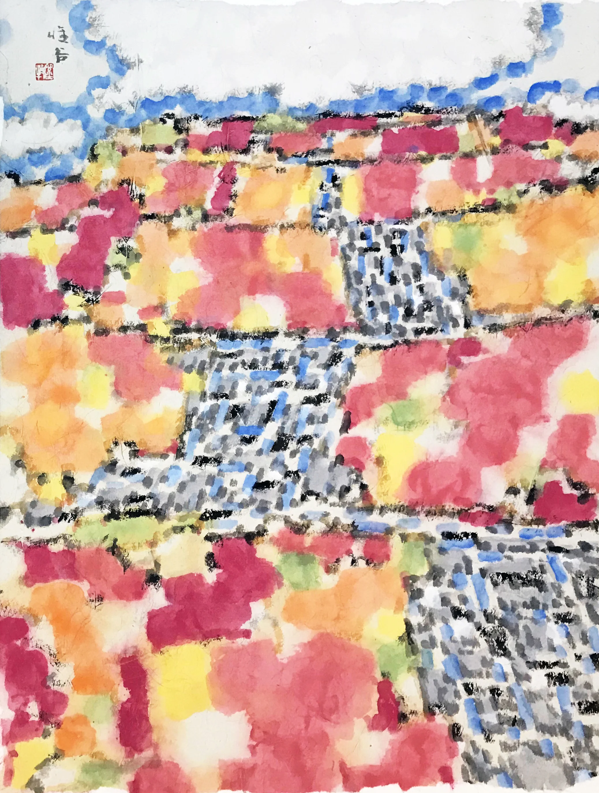 秋水  水墨設色紙本  60 x 44 cm  2011   作品查詢