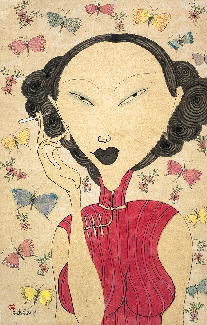 思蜀 水墨設色紙本 76 × 48 cm 2014