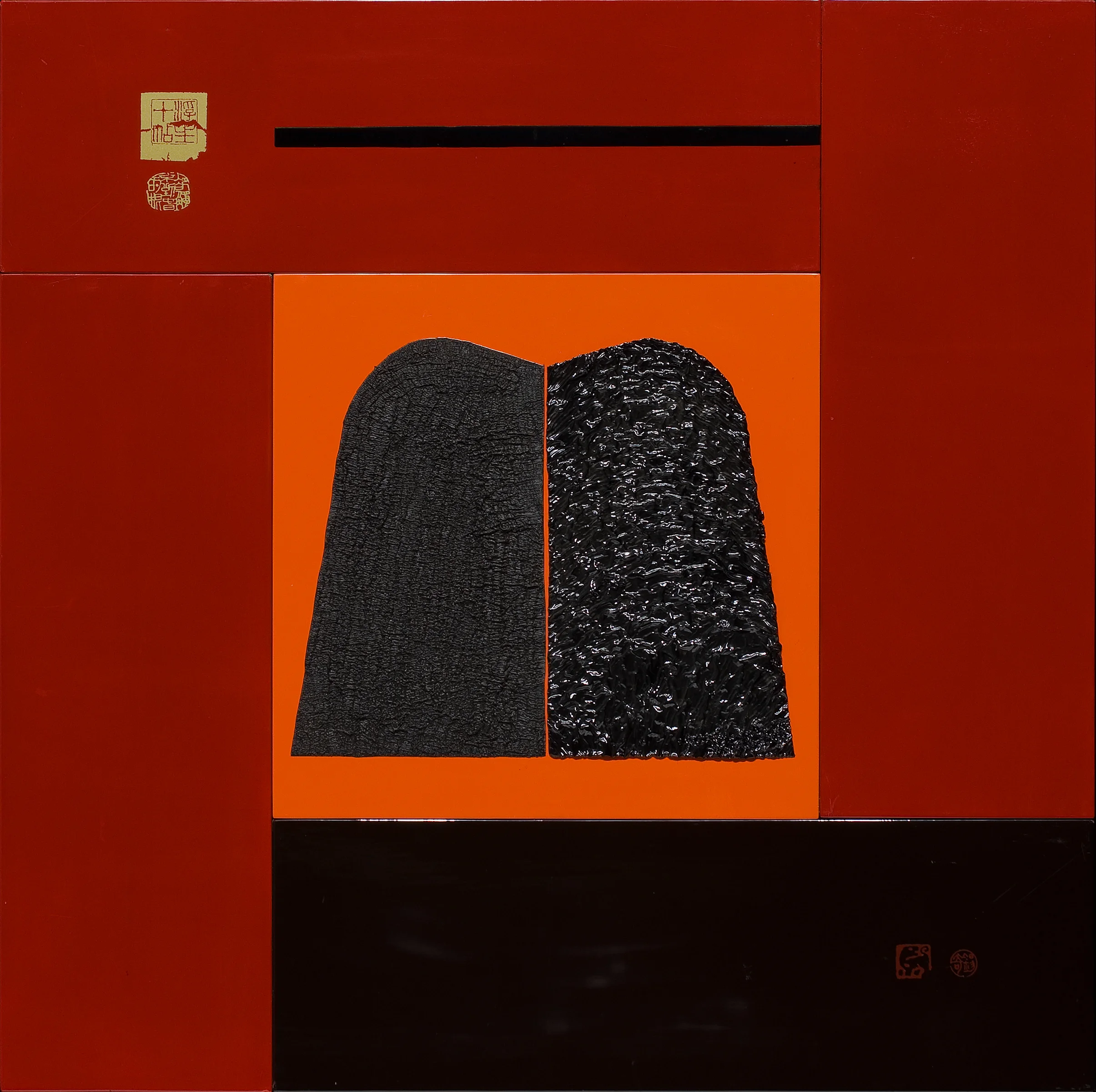 風起‧水湧 0817   複合媒材   120cm(H) x 120cm(W)   2008
