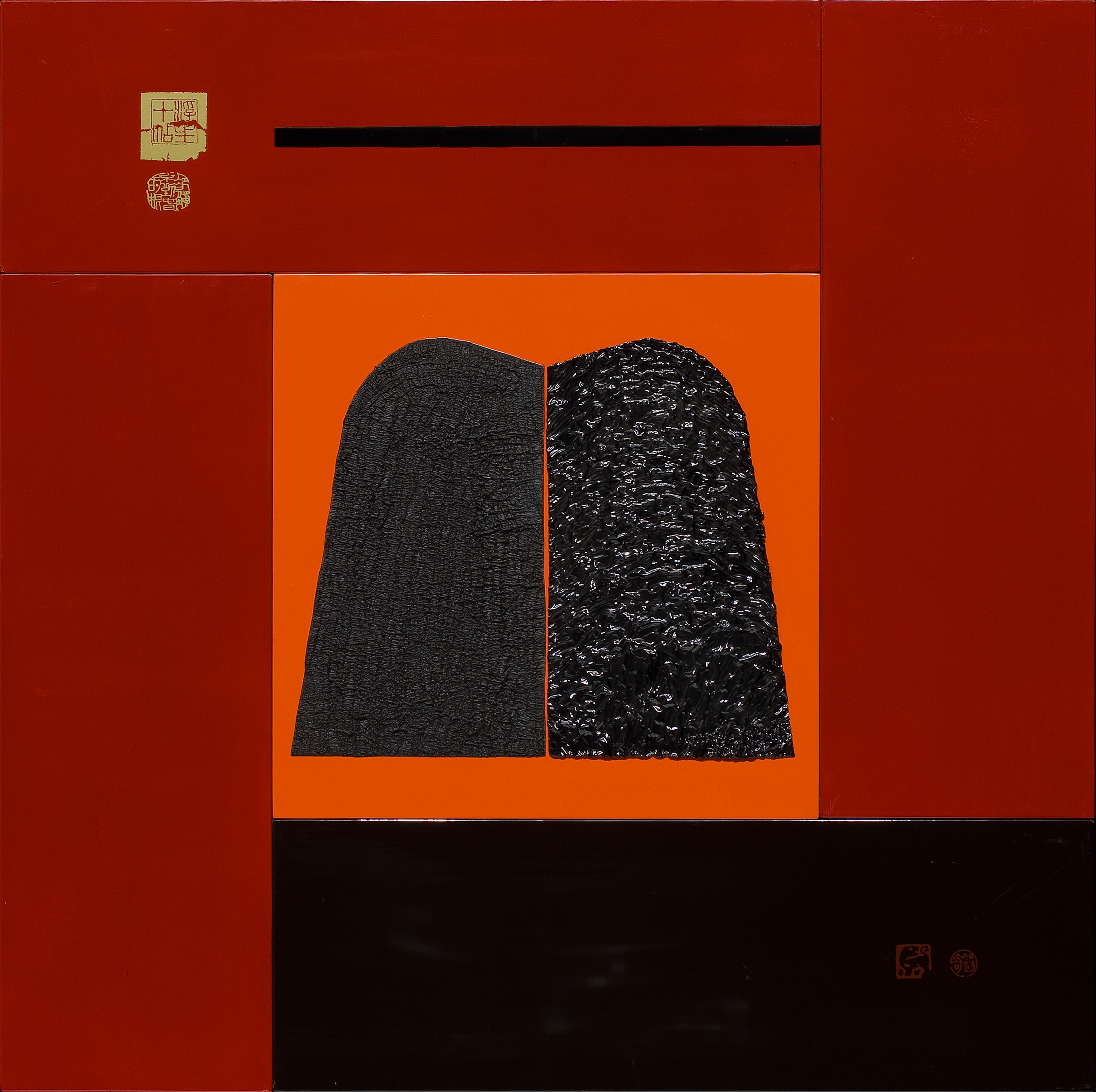 風起‧水湧 0817 複合媒材 120cm(H) x 120cm(W) 2008