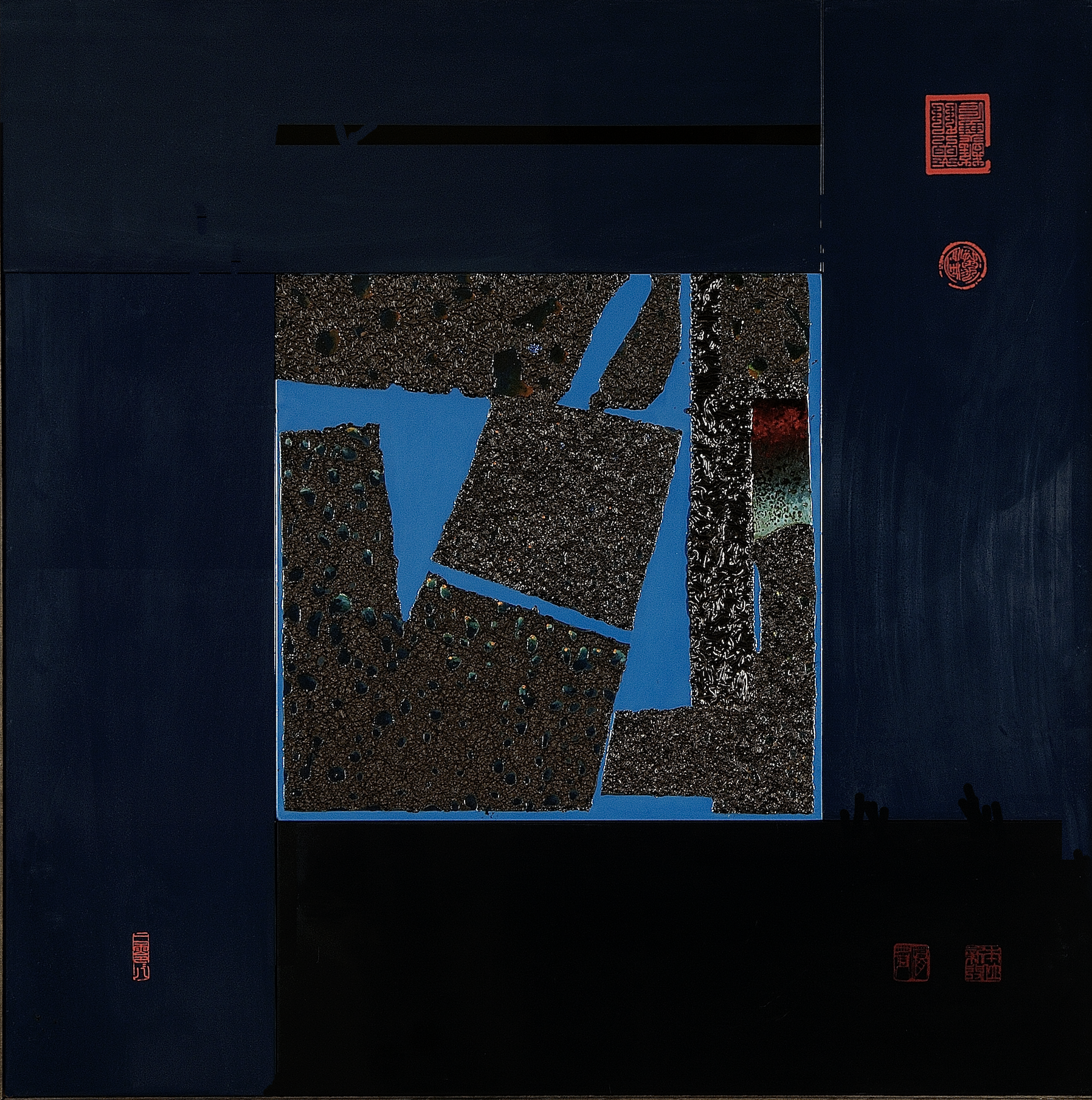 風起‧水湧 0855   複合媒材   120cm(H) x 120cm(W)   2008