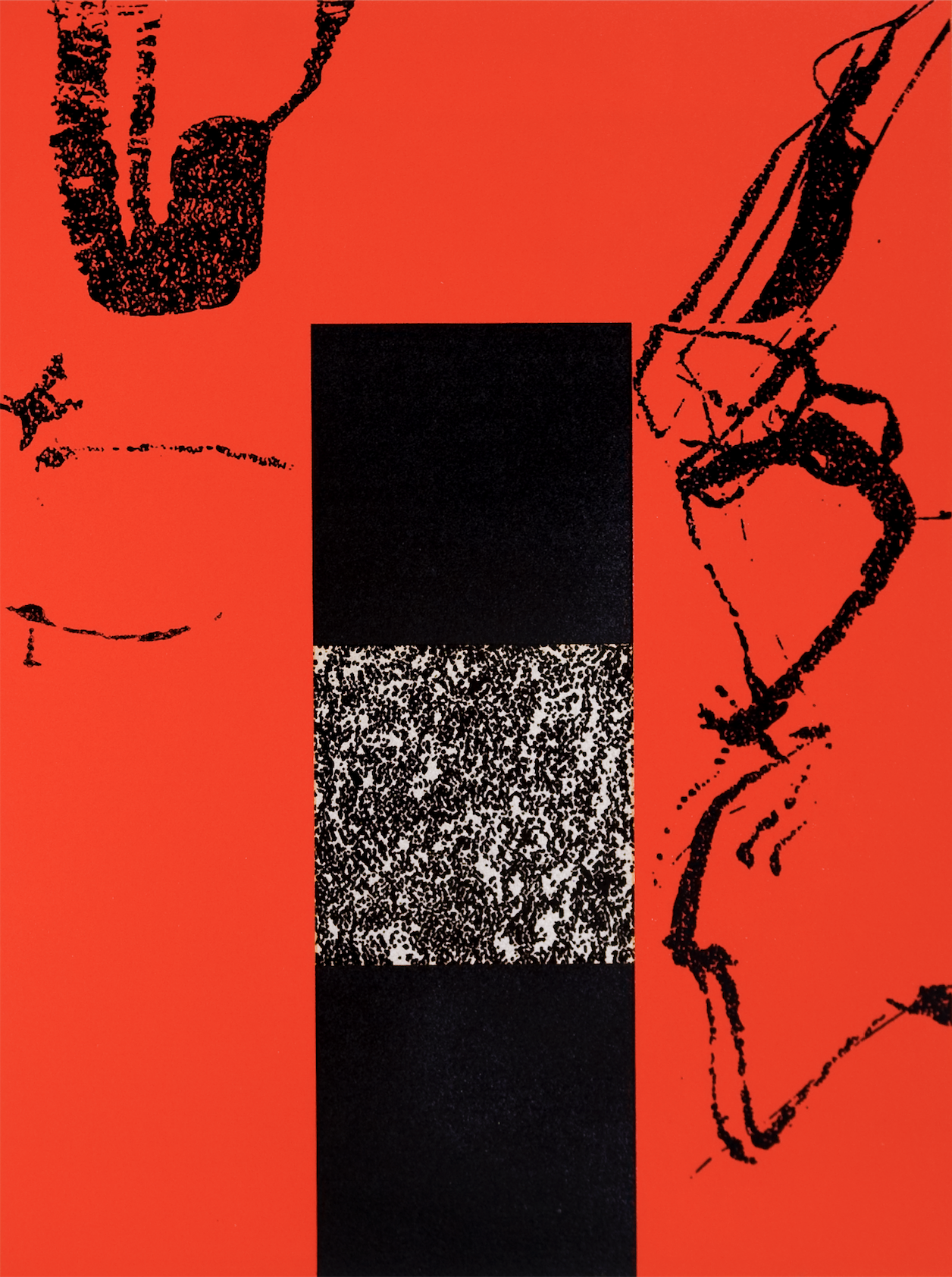 後本位 (六)  絲網版畫  50cm(H) x 40cm(W)  2002