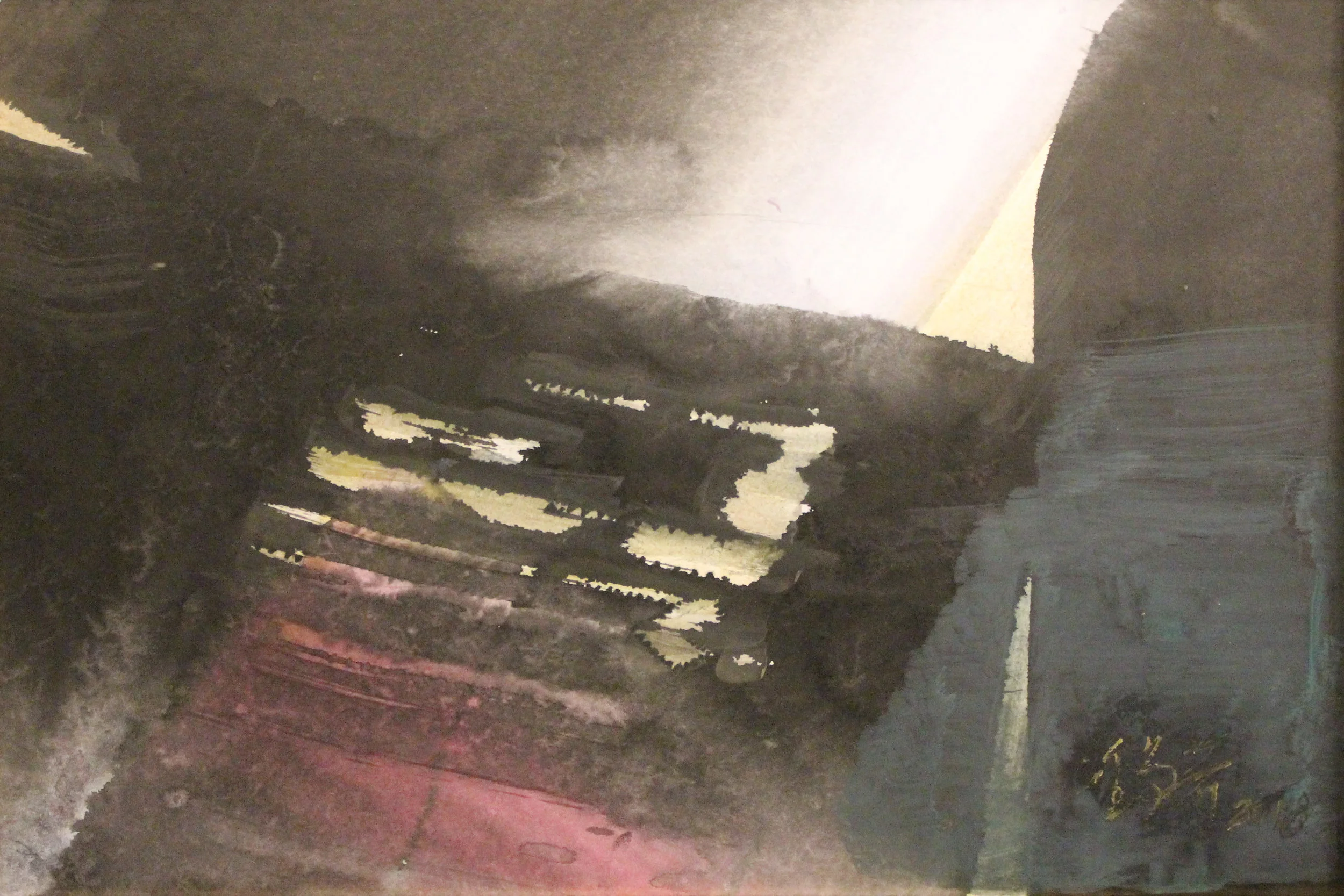 墨語 2015-1 水墨設色紙本 32cm(H) x 48cm(W) 2015