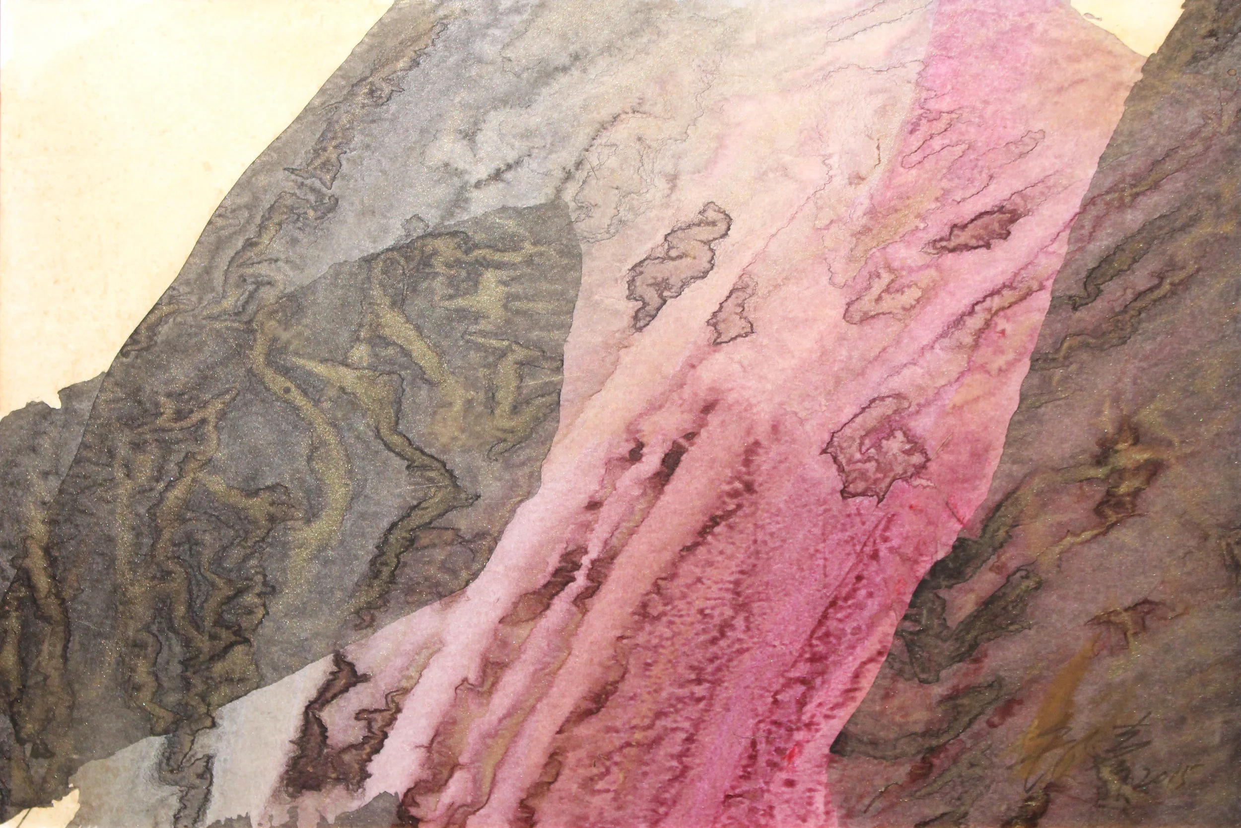 墨語 2015-2 水墨設色紙本 32cm(H) x 48cm(W) 2015