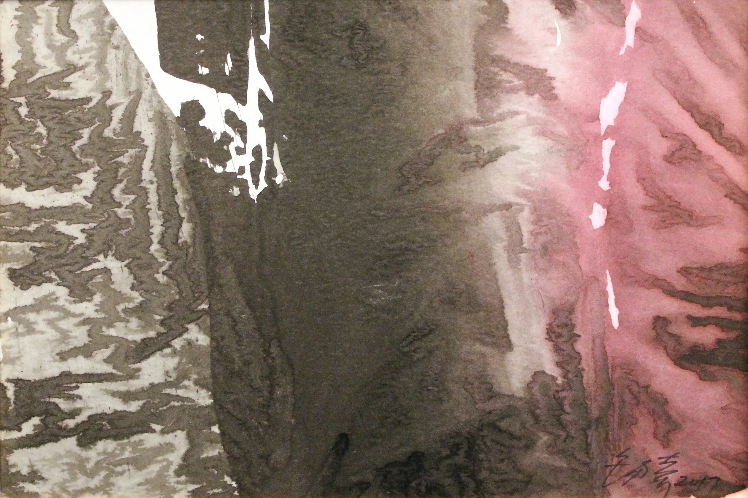 墨語 2017-3 水墨設色紙本 32cm(H) x 48cm(W) 2017