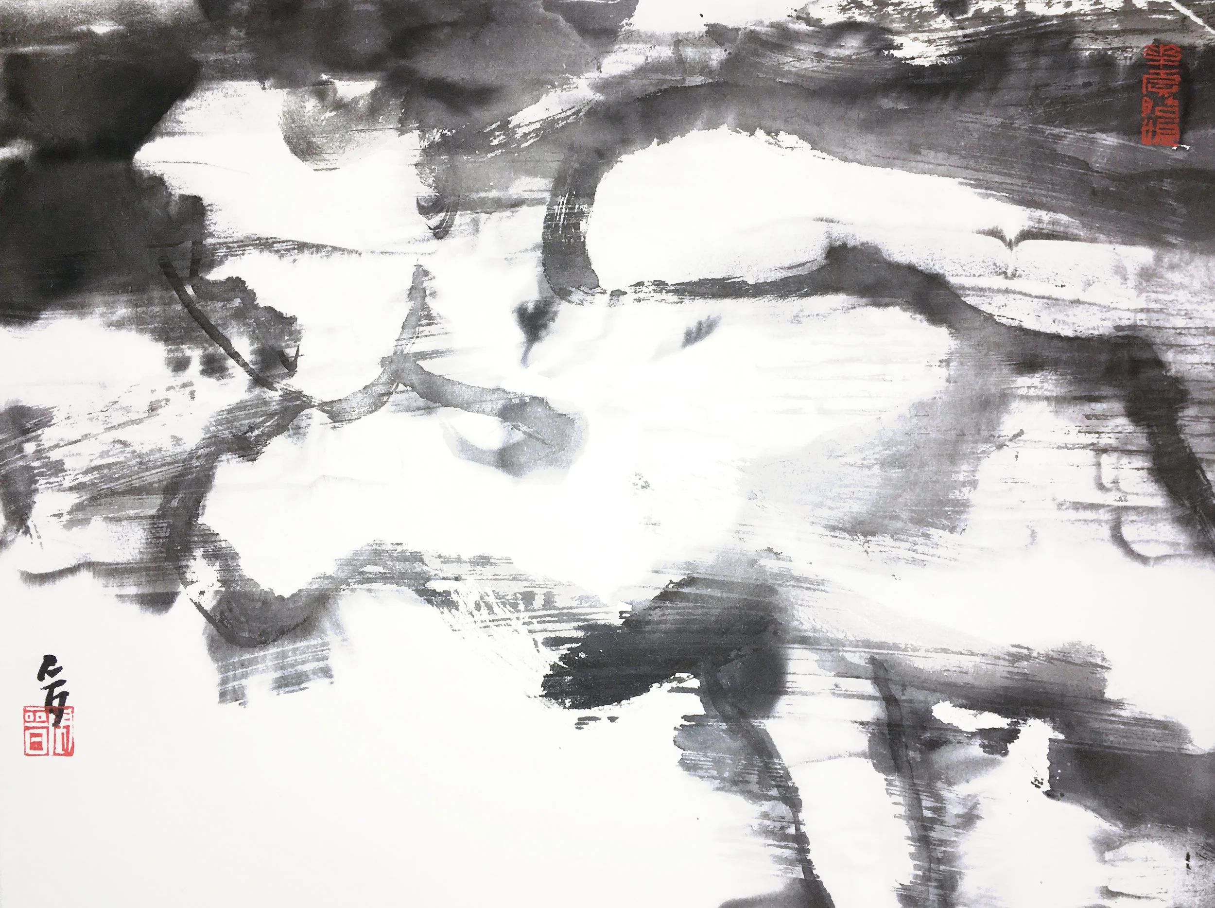 無題-S01 水墨設色紙本 35 x 45 cm 2017