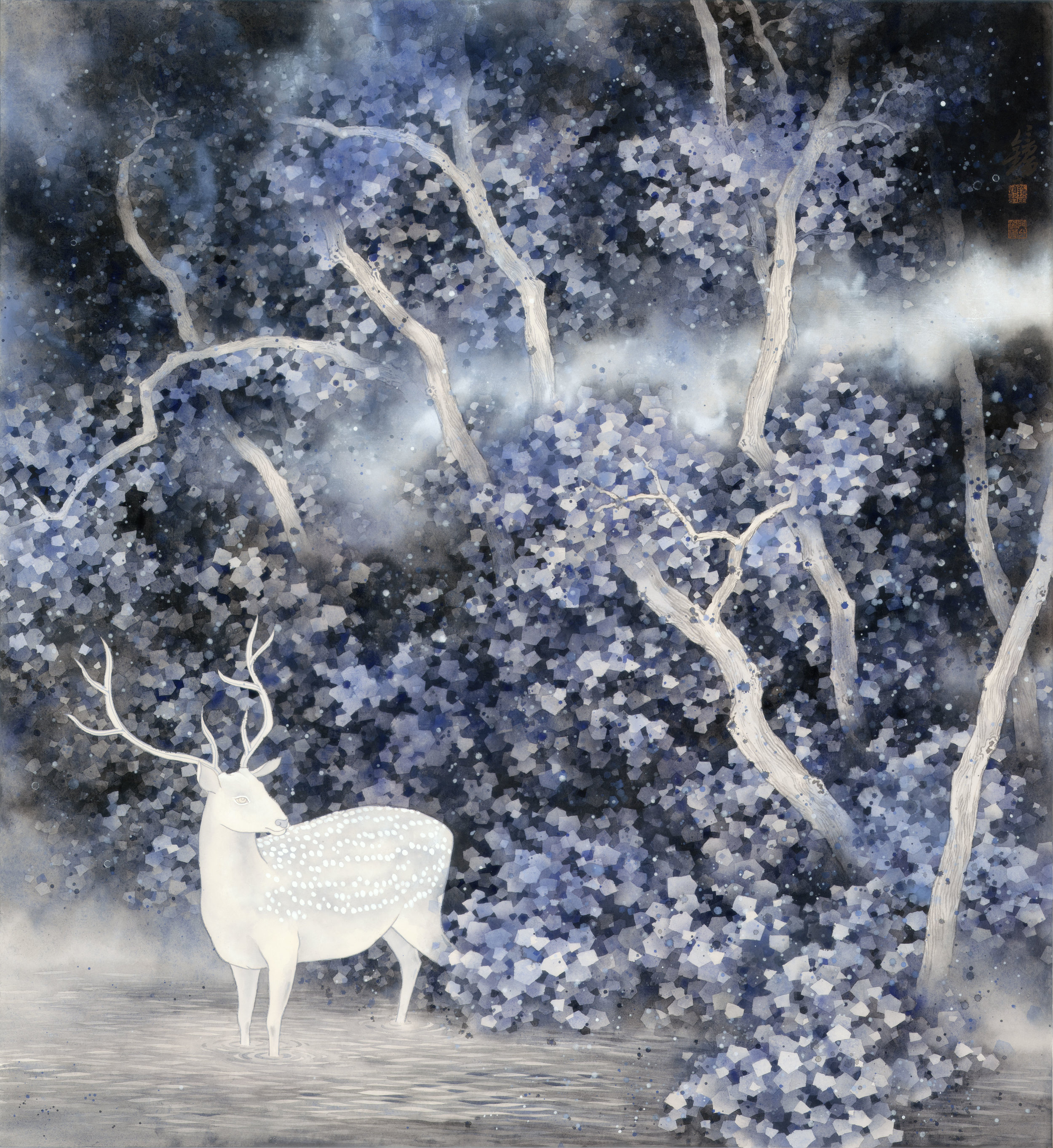 別浦縈迴之四 水墨設色紙本 96 x 88 cm 2018