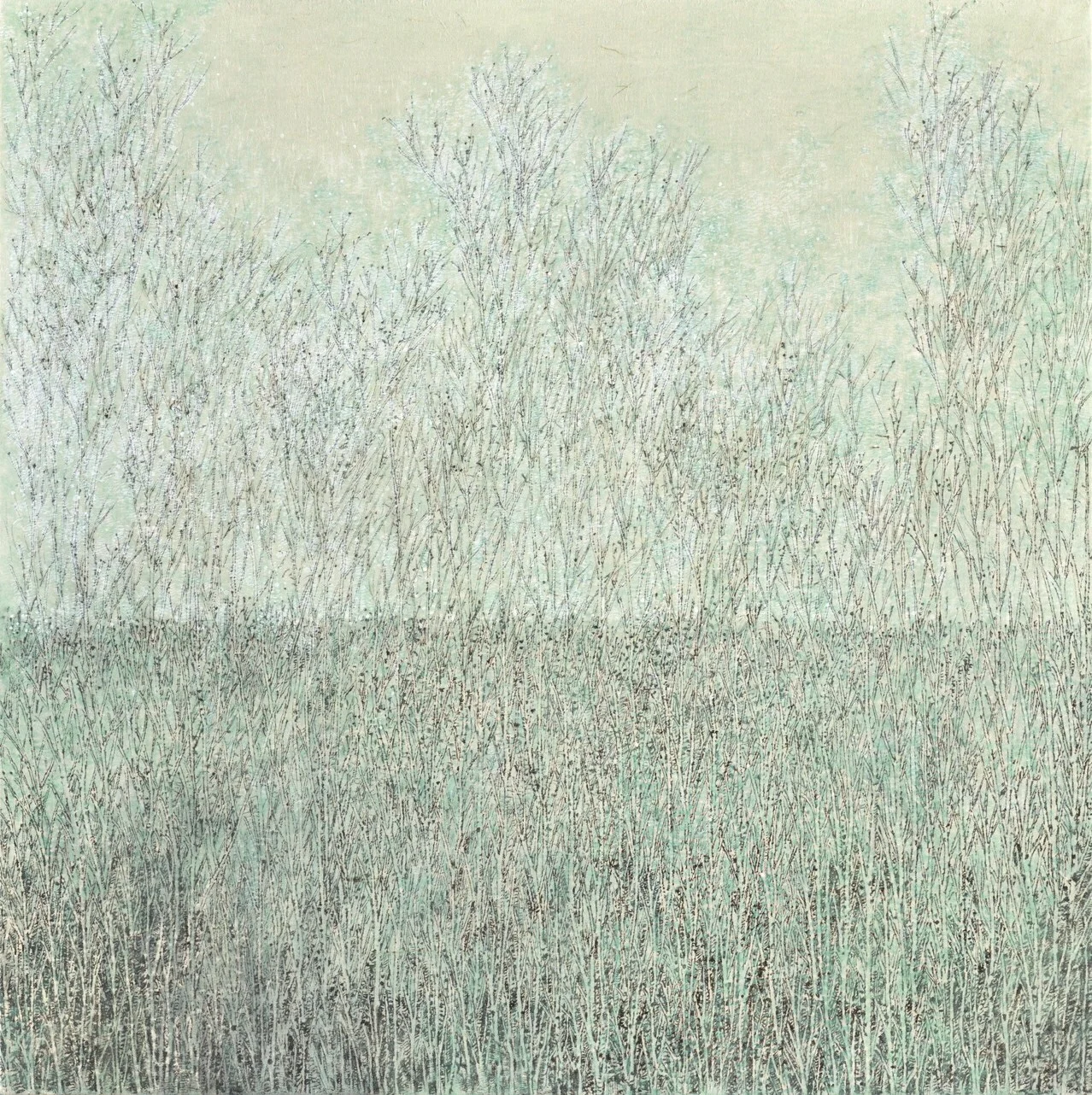  沁青  水墨紙本  30 x 30 cm  2019   查詢  