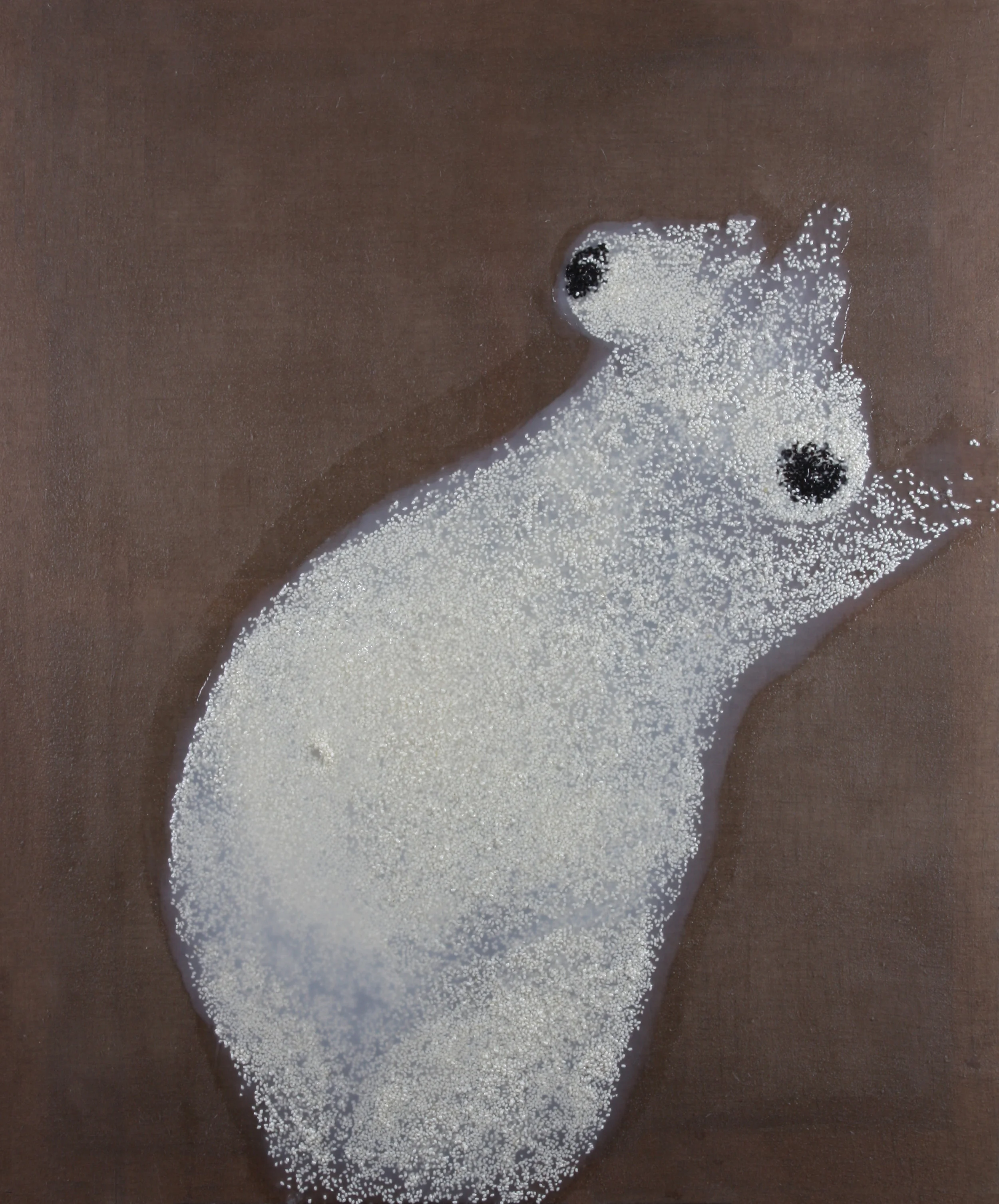  別管是誰的！我懷上了就是我的。 No. 7   大米、紫米、矽膠   120 x 100 cm   2008 