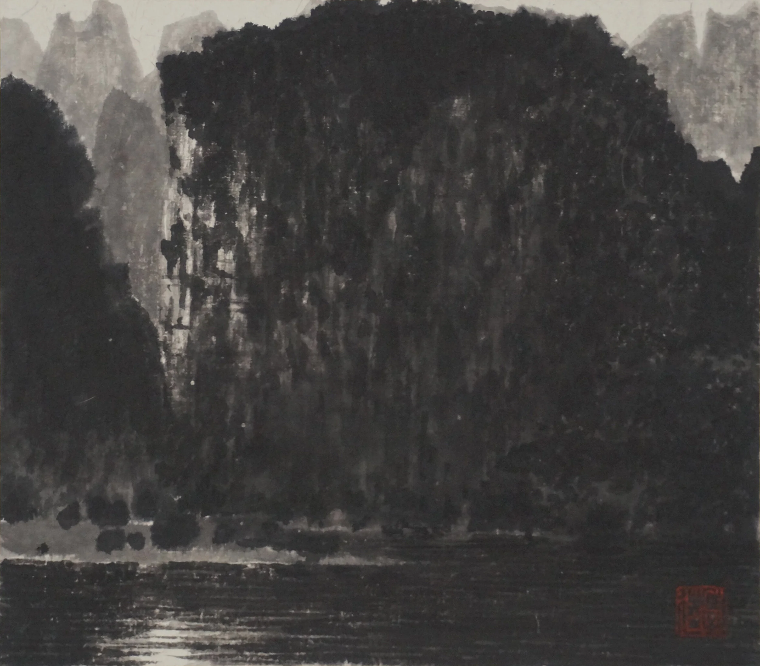桂林寫生圖(2)  水墨紙本  23 x 26 cm   2019    查詢