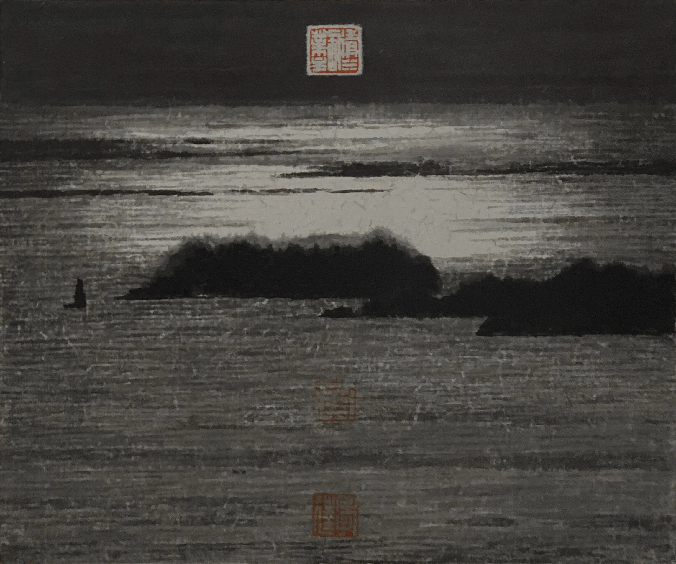 桂林寫生圖(5)  水墨紙本  23 x 26 cm   2019    查詢