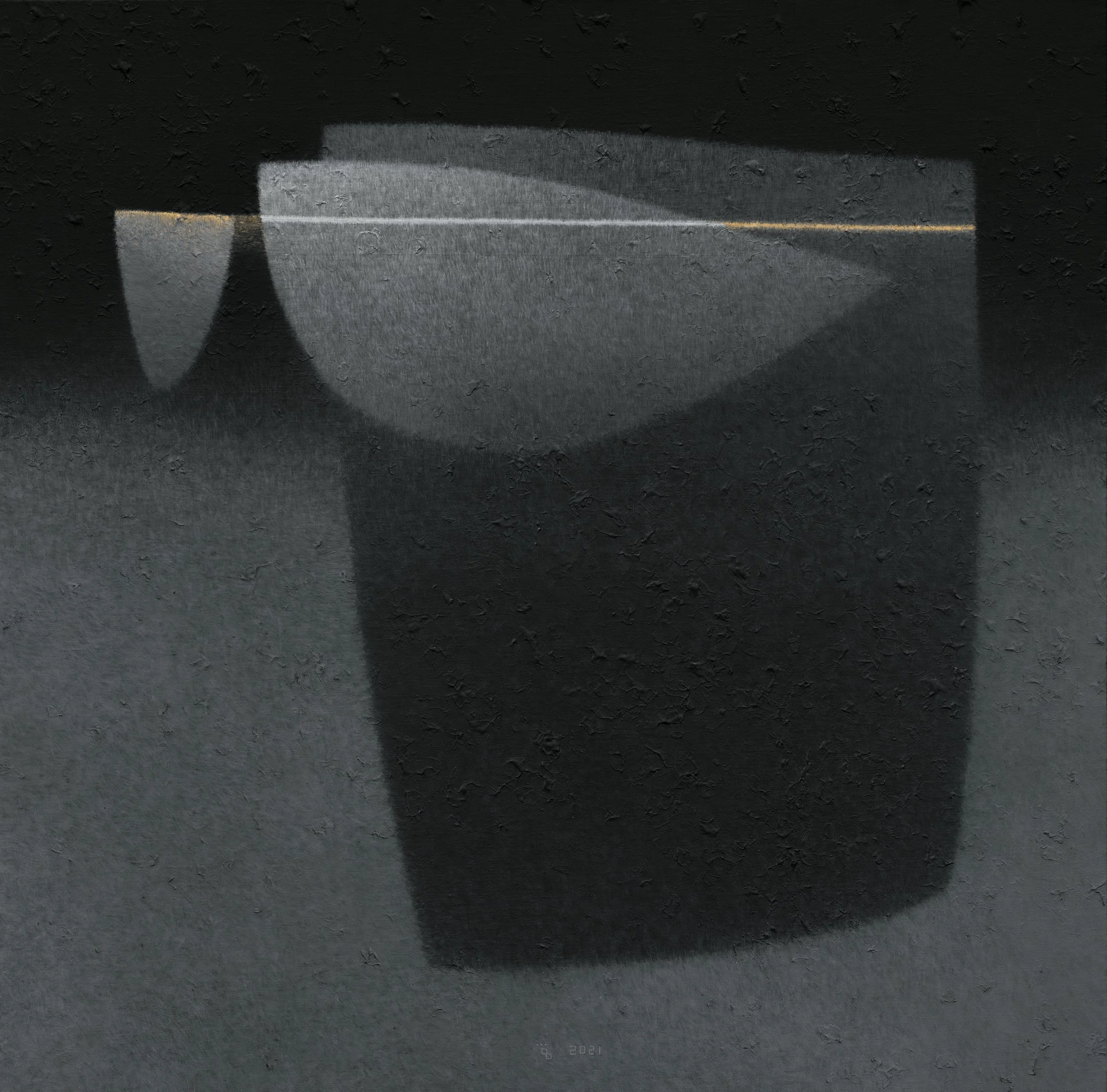 載(三)  布面丙稀、金箔  50 x 50 cm  2021   作品查詢