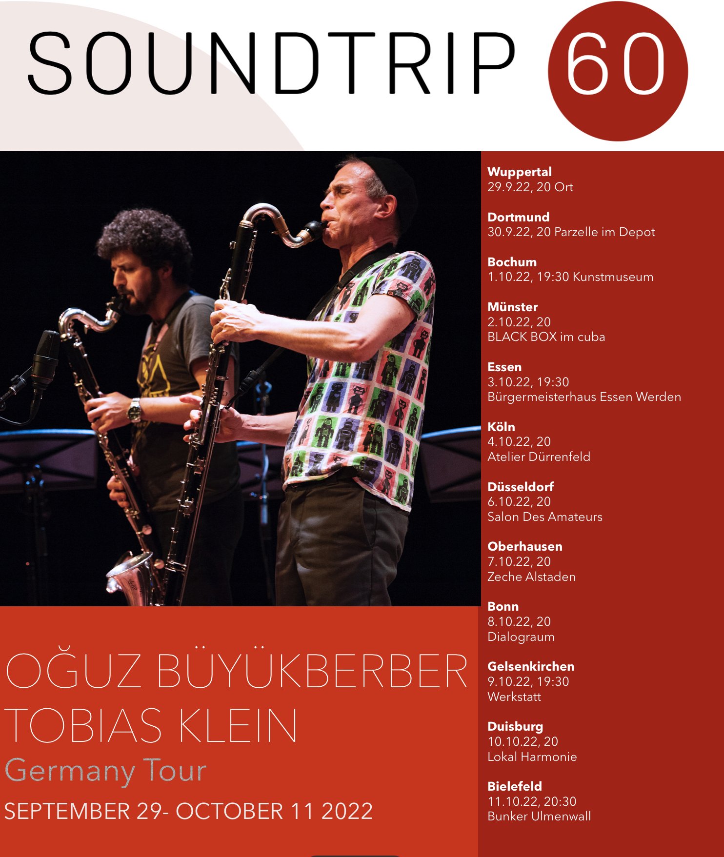 Büyükberber Klein duo on NRW Sound Trips tour!