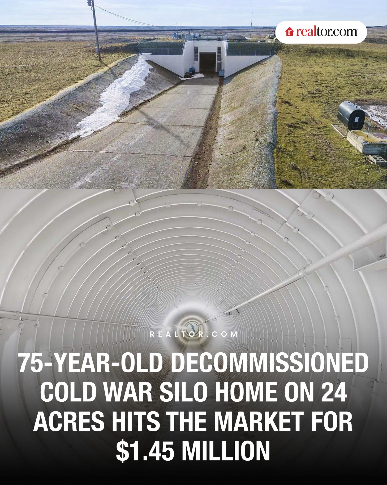 The decommissioned Atlas E missile silo in Sprague, WA, was built in 1950 as a military storage site. It was later converted into a unique and highly secure private home.
The silo first went on the market in 2023 for $1.24 million but was taken off l