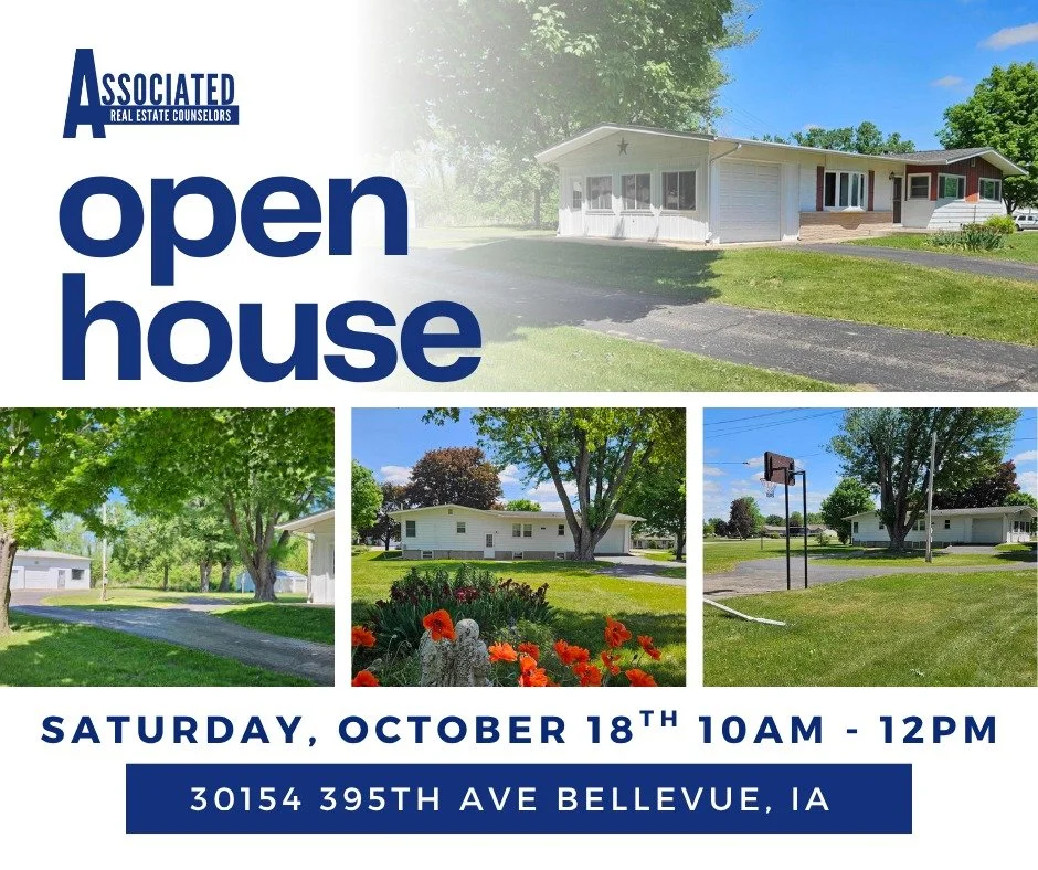 🎈OPEN HOUSE🎈
Saturday, October 18th
10am - 12pm

📍30154 395th Ave, Bellevue, IA

🛏3 bedrooms
🛁2 baths
🌳.76 acres
🏠Adorable ranch-style home
🚘Attached and detached garage

📲Contact Norman Nielsen REALTOR&reg; (563)689-3333
👇CLICK HERE👇to se