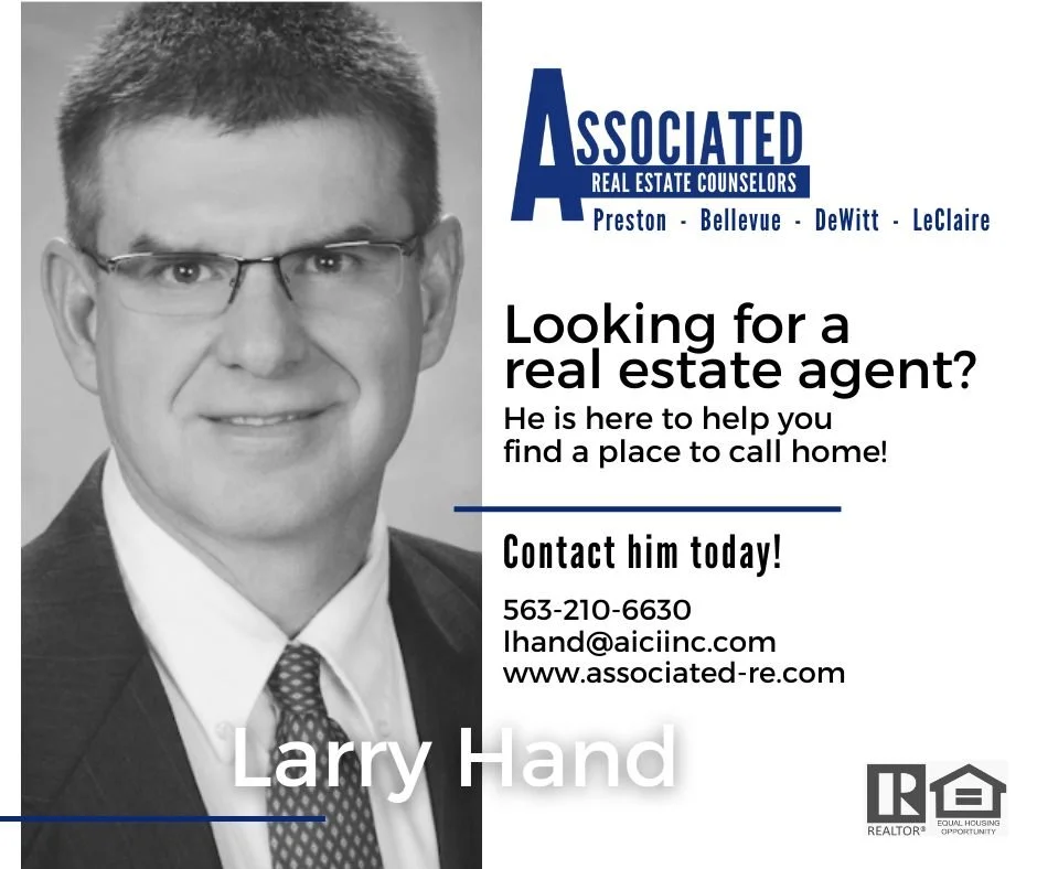 📍Meet Larry Hand &mdash; your trusted Real Estate Agent right here in our LeClaire office!

With 16 years of experience under his belt, Larry is not only an accomplished agent but also the managing broker of our office. He brings a wealth of knowled