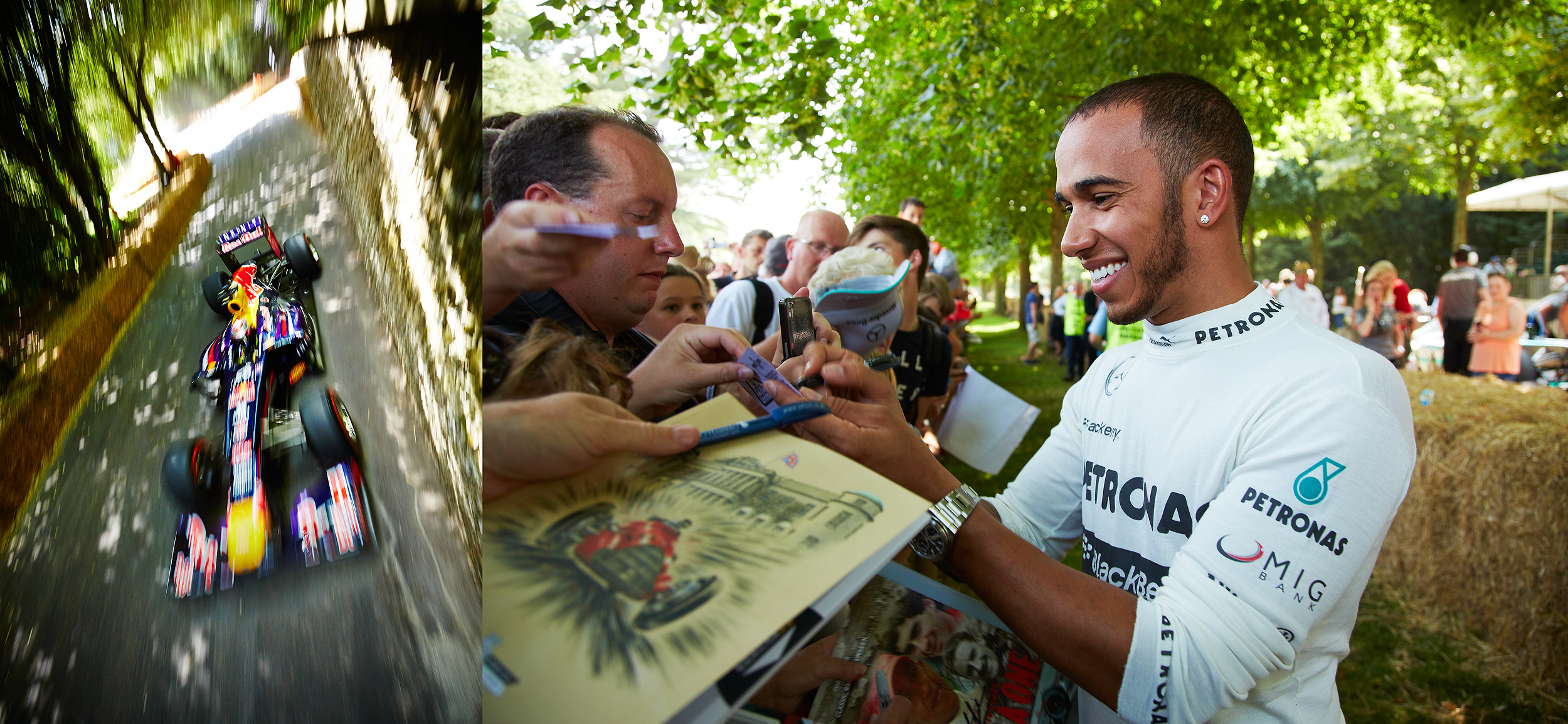 Lewis Hamilton at Goodwood Festival of Speed, UK.  Travel photography by Mike Caldwell