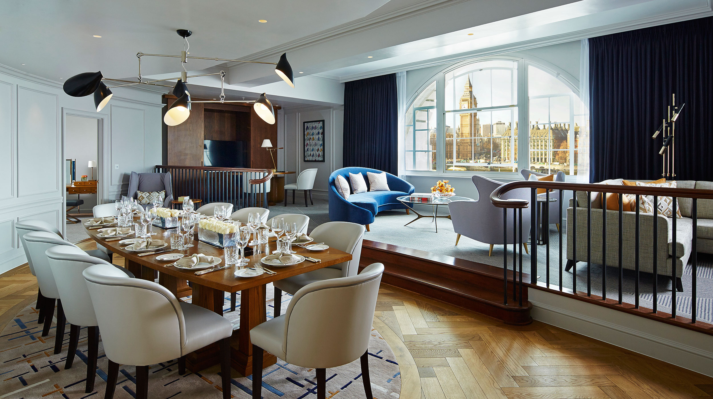 Suite at Marriott County Hall, London.  Hotel photography by Mike Caldwell   