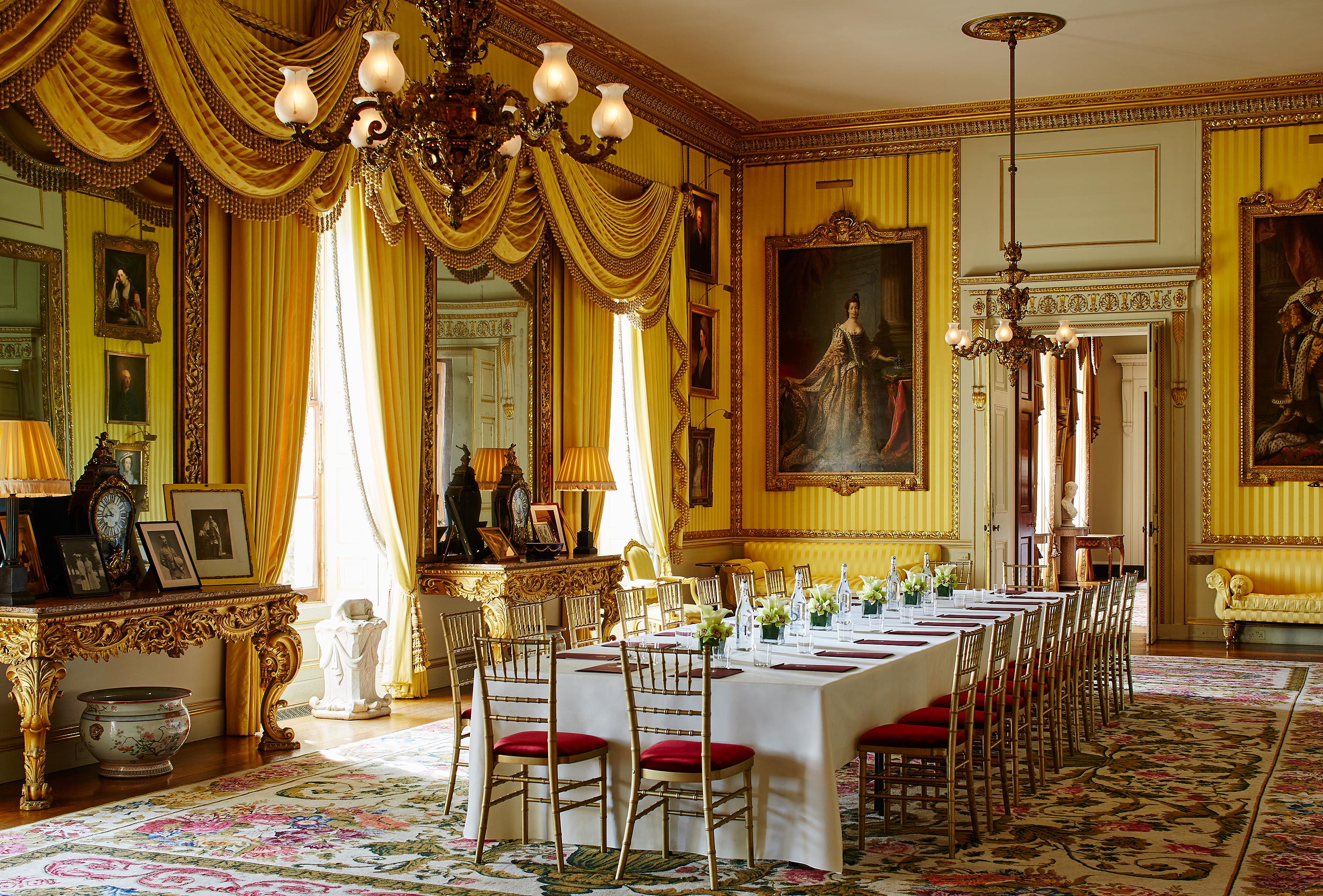 Goodwood House, Sussex, UK.  Interior photography by Mike Caldwell