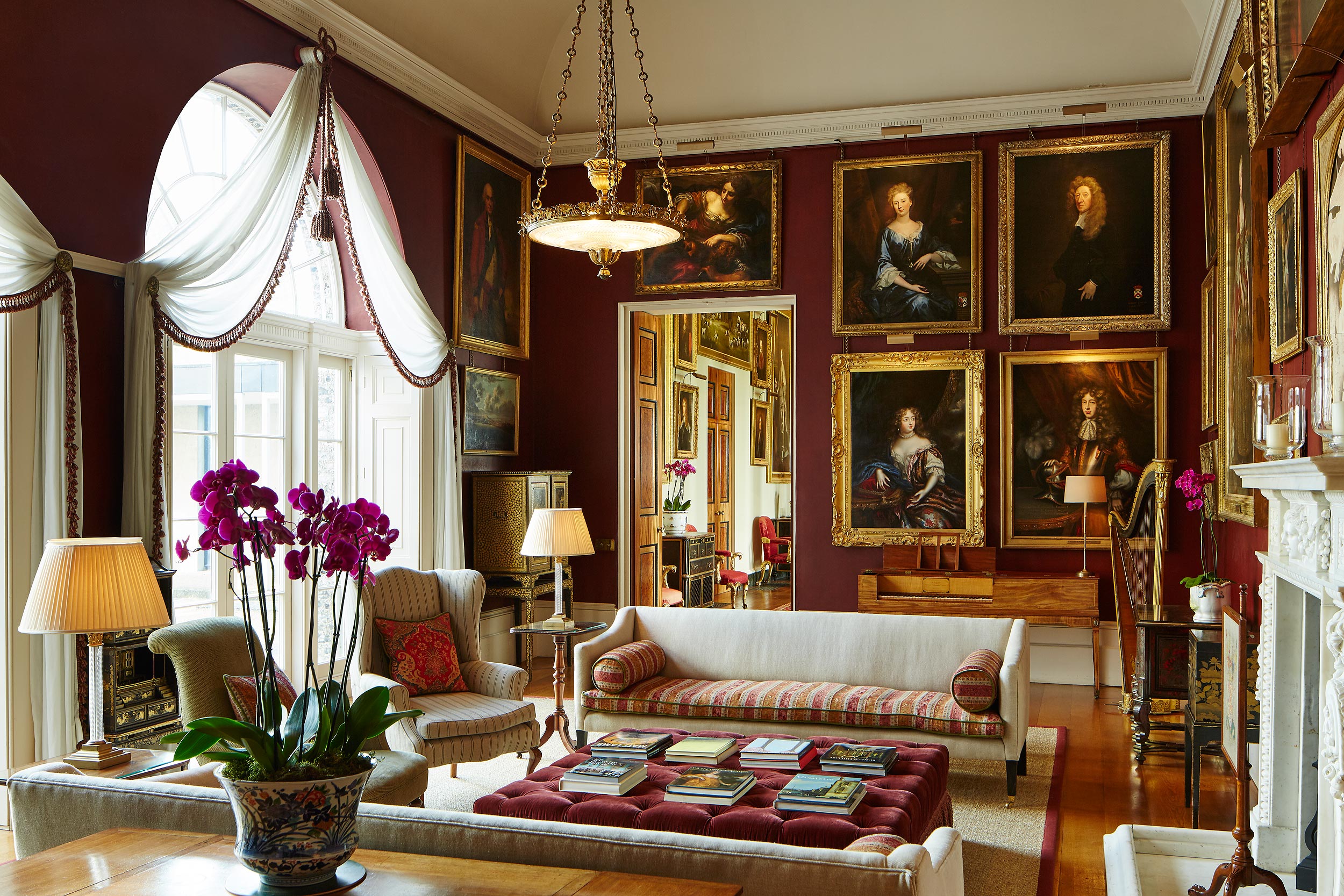 Goodwood House, Sussex, UK.  Interior photography by Mike Caldwell