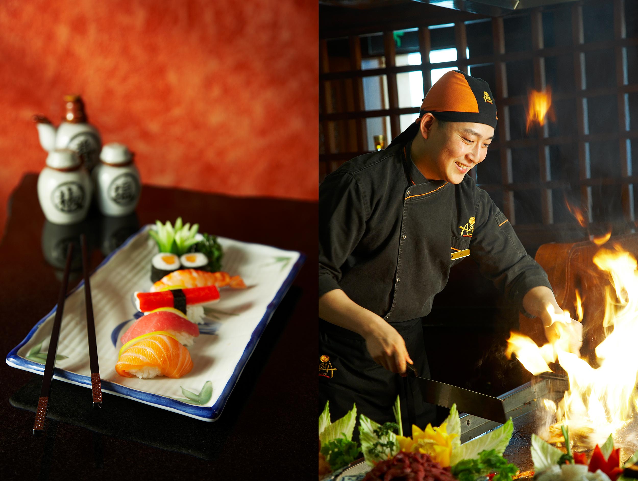 Japanese dining at the Marriott Doha hotel.  Food photography by Mike Caldwell