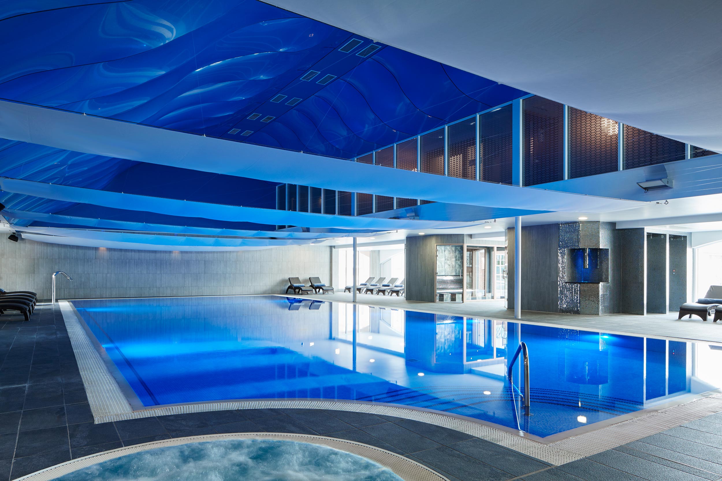 The pool at Formby Hall resort & spa.  Spa photography by Mike Caldwell