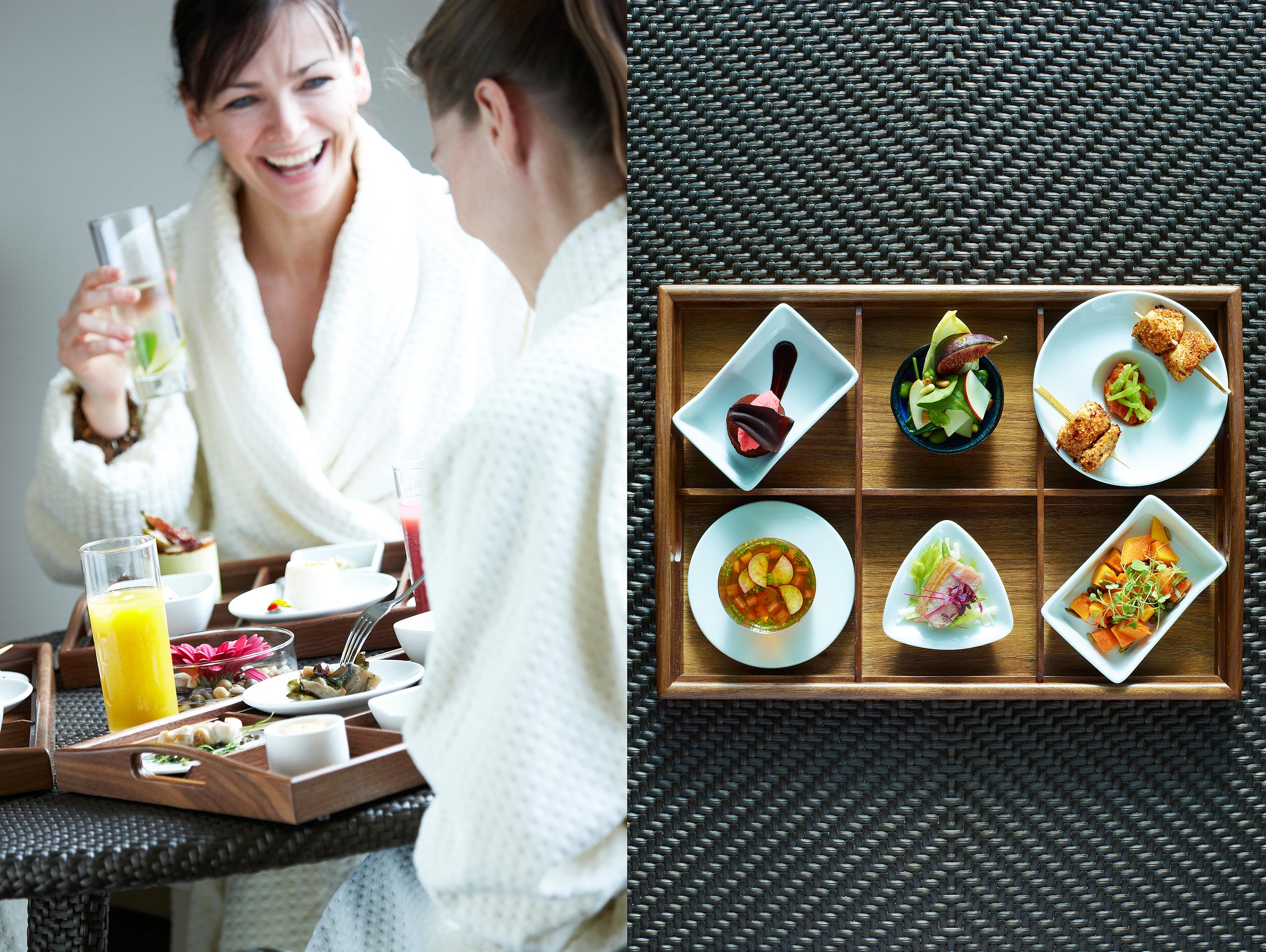 Lunch time at The Spa, Gleneagles, Scotland.  Food & lifestyle photography by Mike Caldwell
