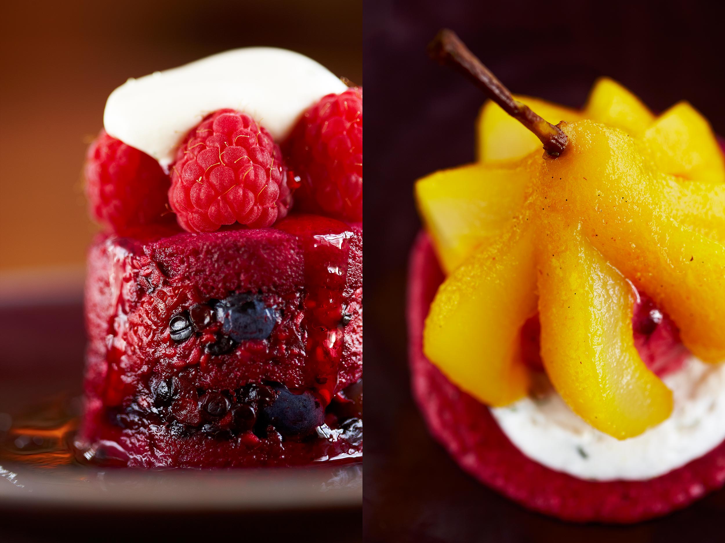 Desserts at Gleneagles, Scotland.  Food photography by Mike Caldwell
