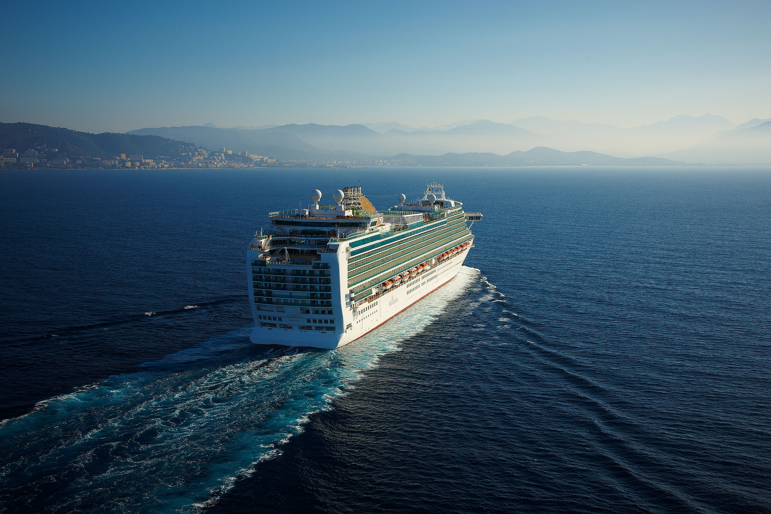 Corsica, Italy, for P&O Cruises.  Aerial photography by Mike Caldwell