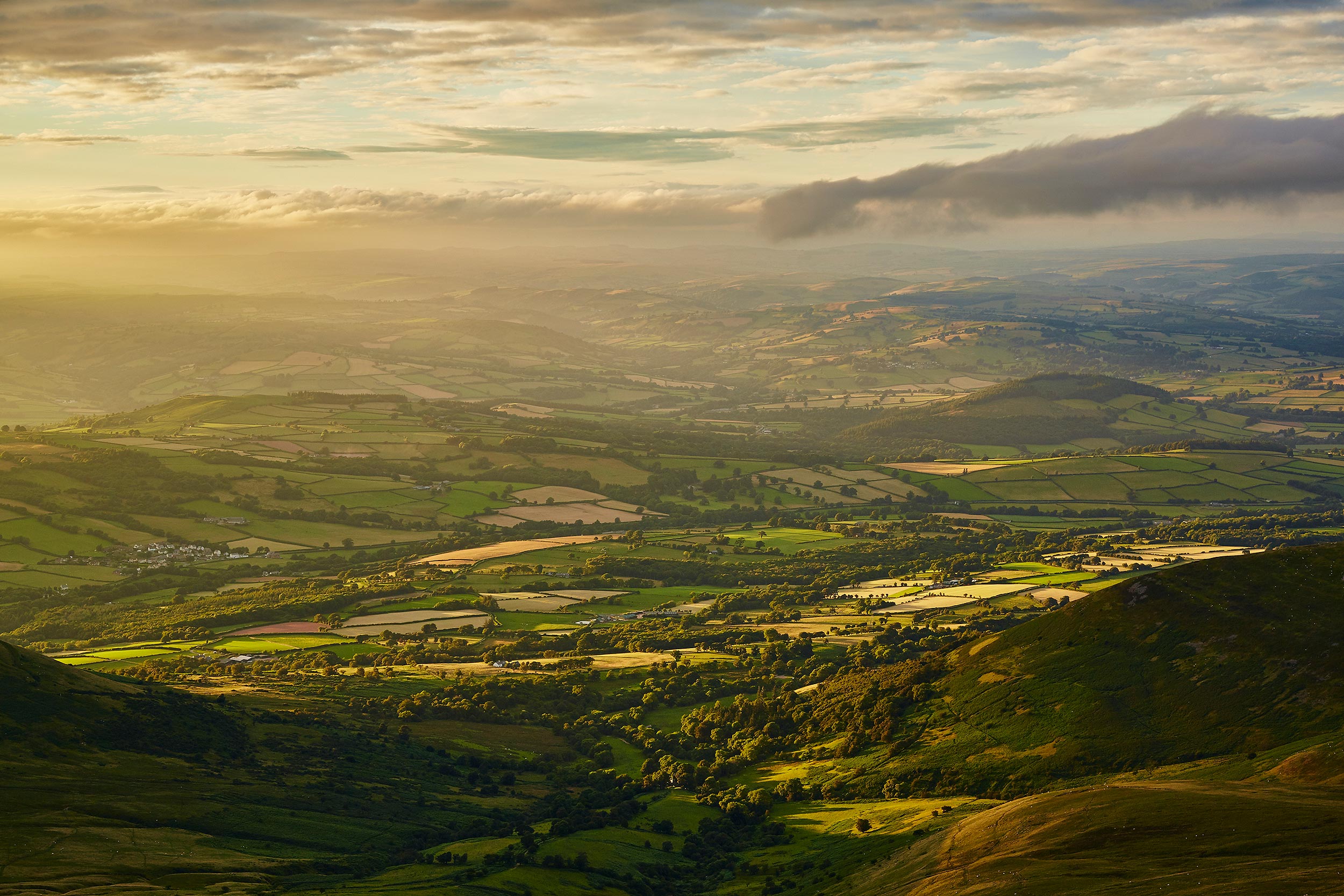 View from the Brecon Beacons, Wales, UK.  Landscape photography by Mike Caldwell