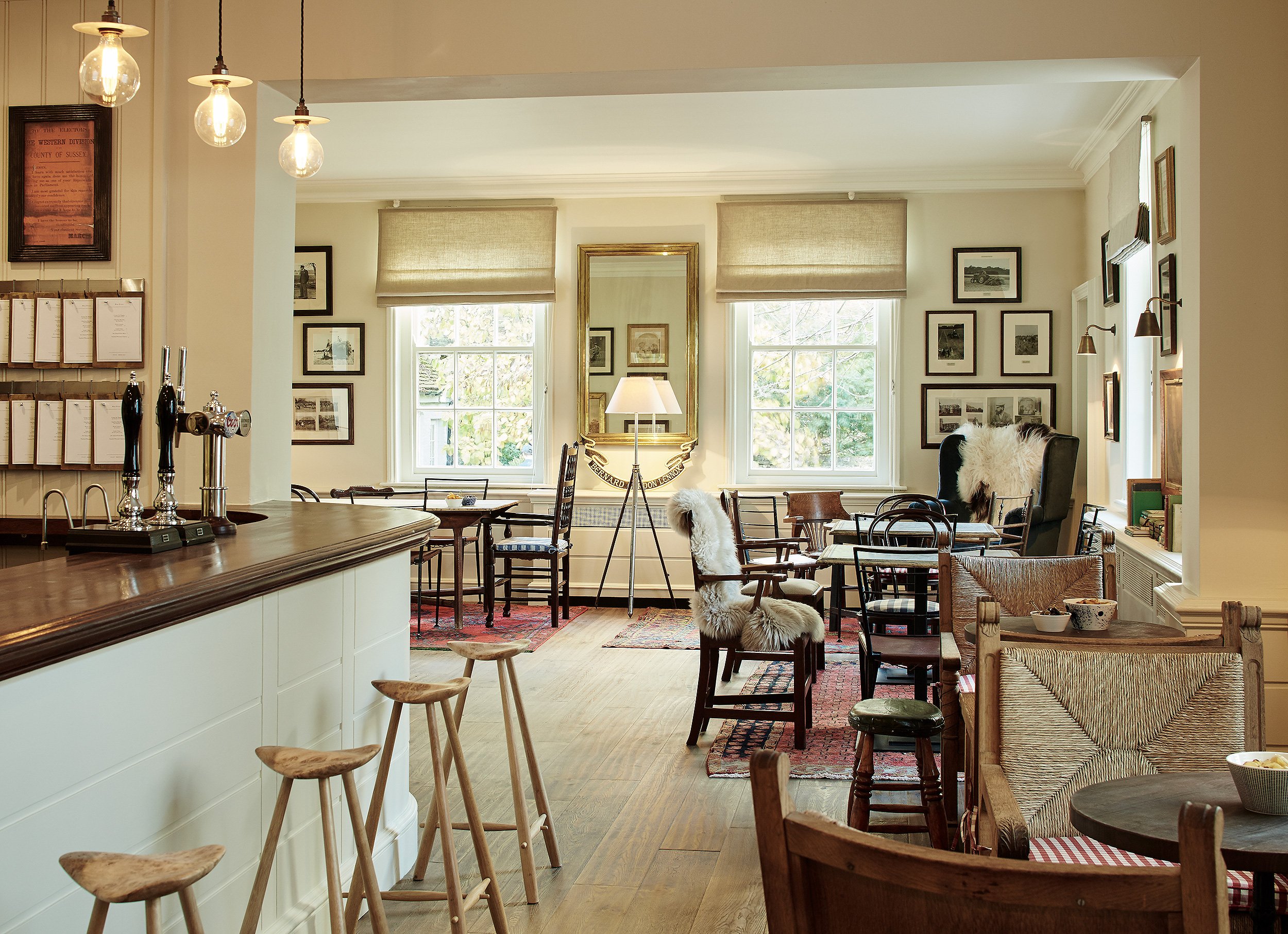 The bar at the Goodwood Hotel, Sussex, UK.  Resort photography by Mike Caldwell