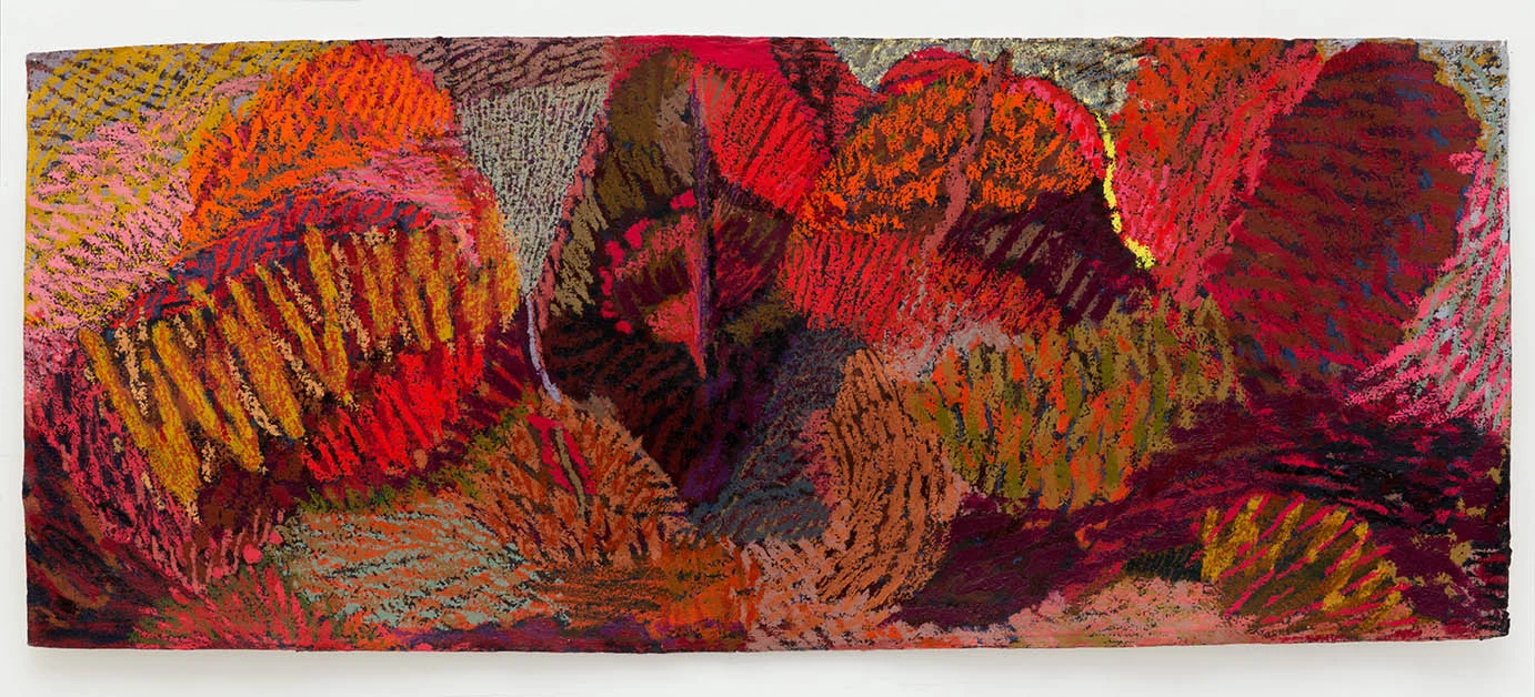 Miles to Go, 2017, Oil on pastel, 80 x 200 cm