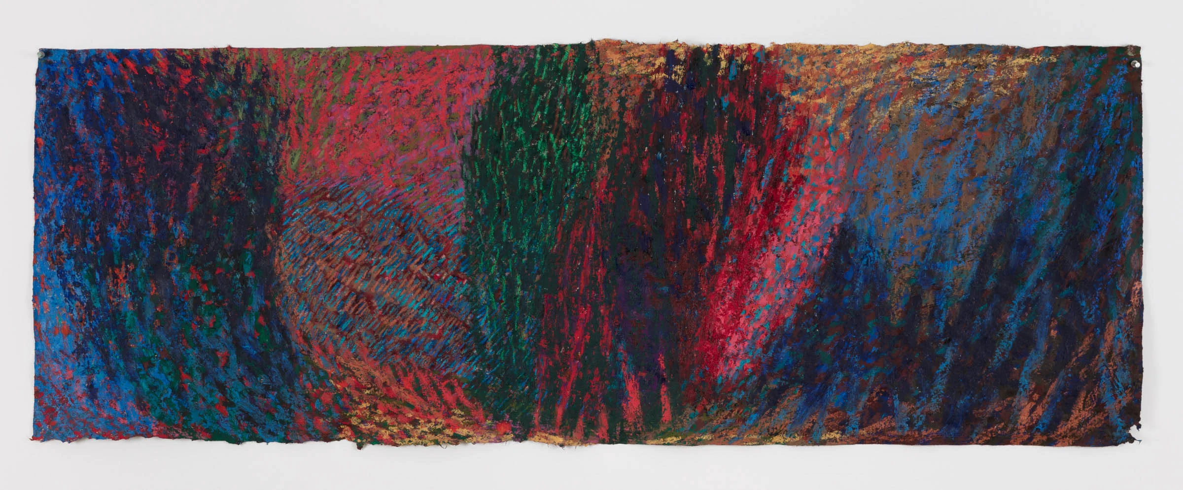 Night Watch 2, 2018, Oil pastel on paper, 55 x 152 cm