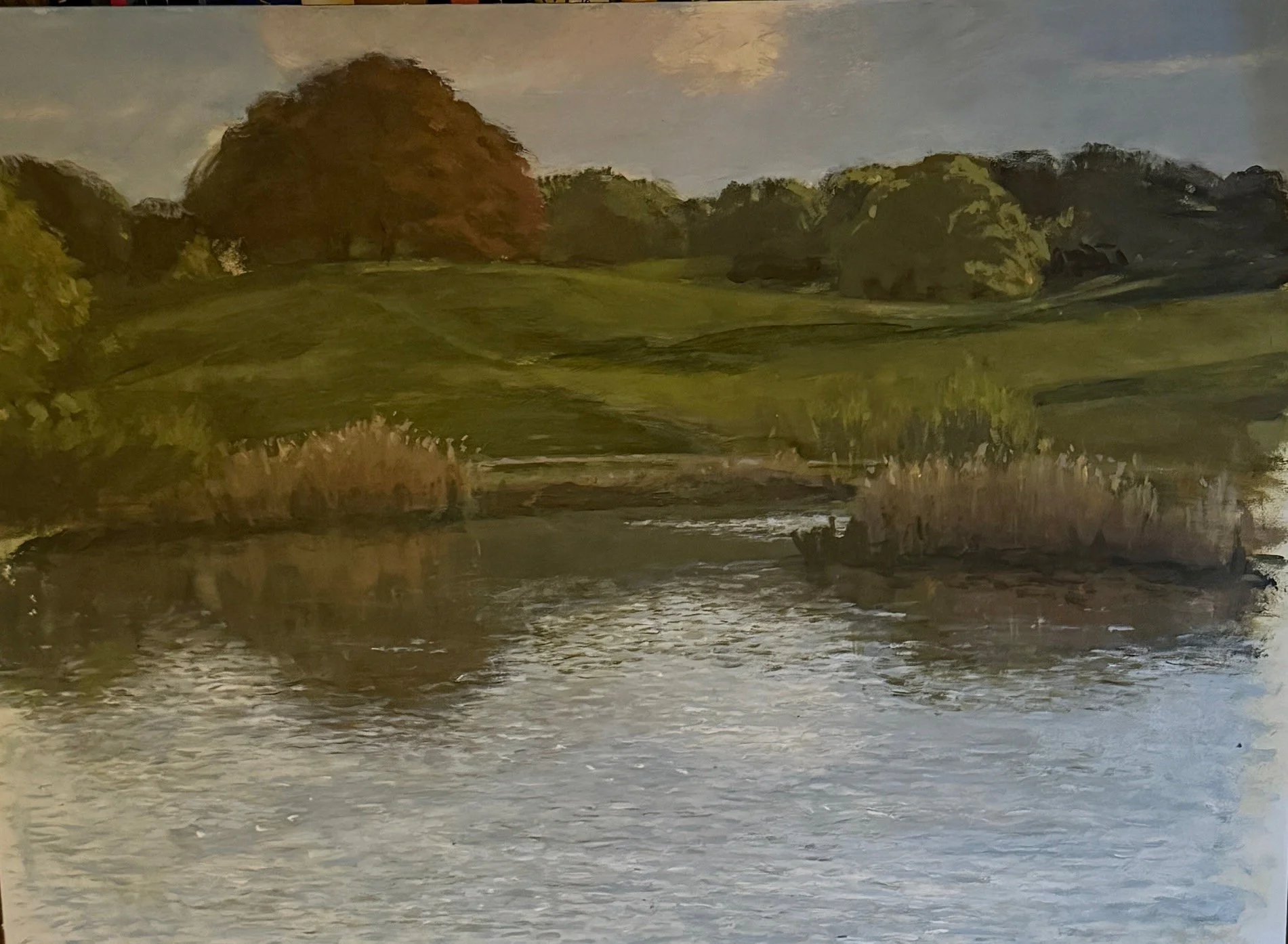  A MOMENT OF CALM AT THE POND HAMPSTEAD HEATH 