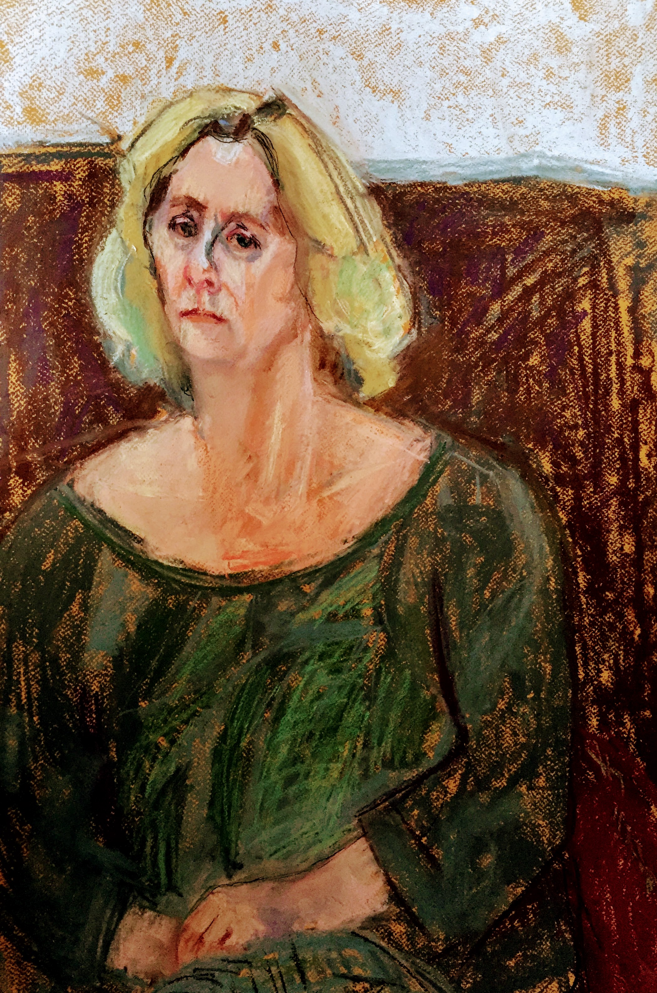 Stephanie 3 (Expressionist) Unison pastel on paper by Sally Hyman