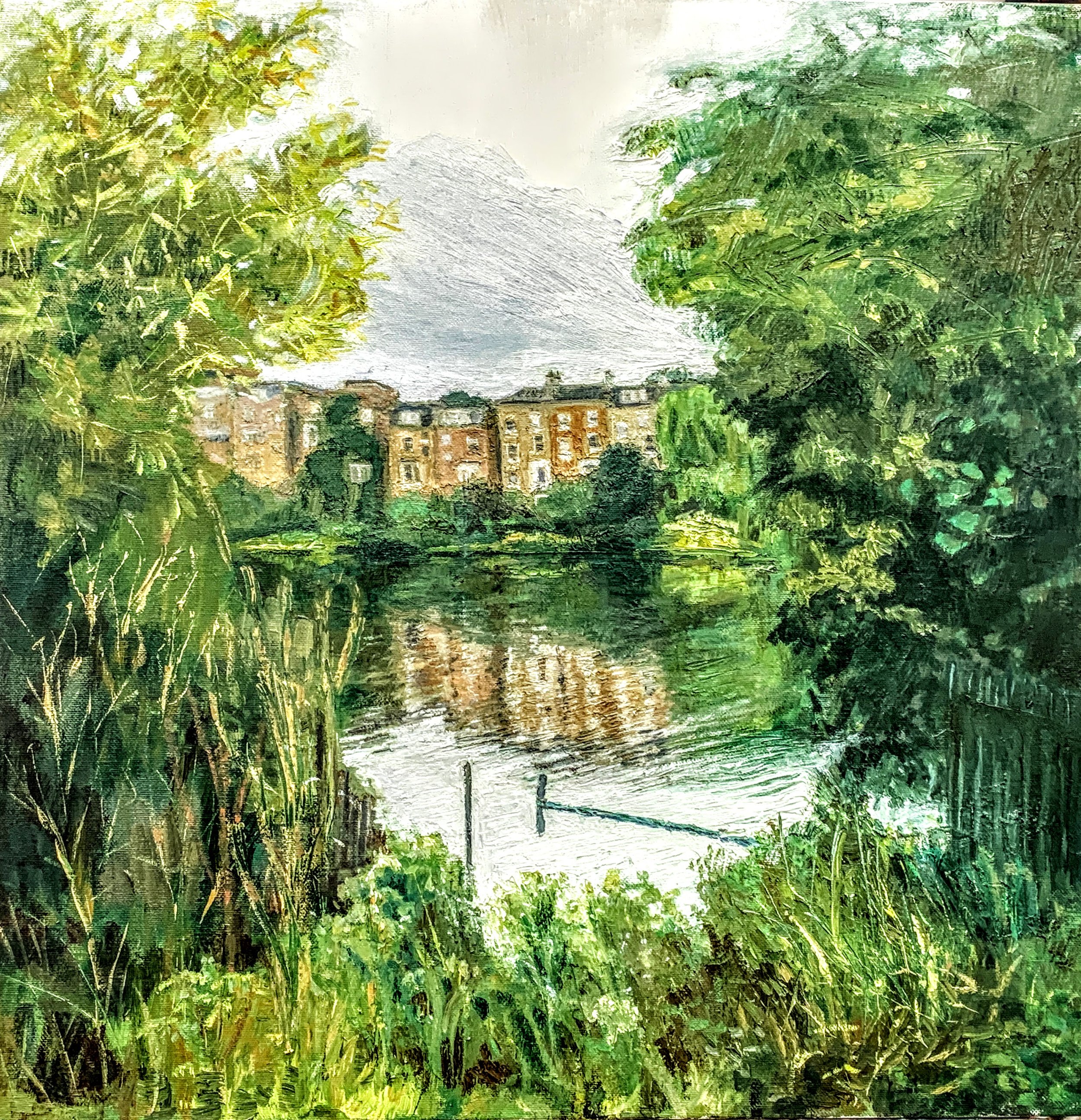 Sold- Hampstead ponds,  oil on canvas 