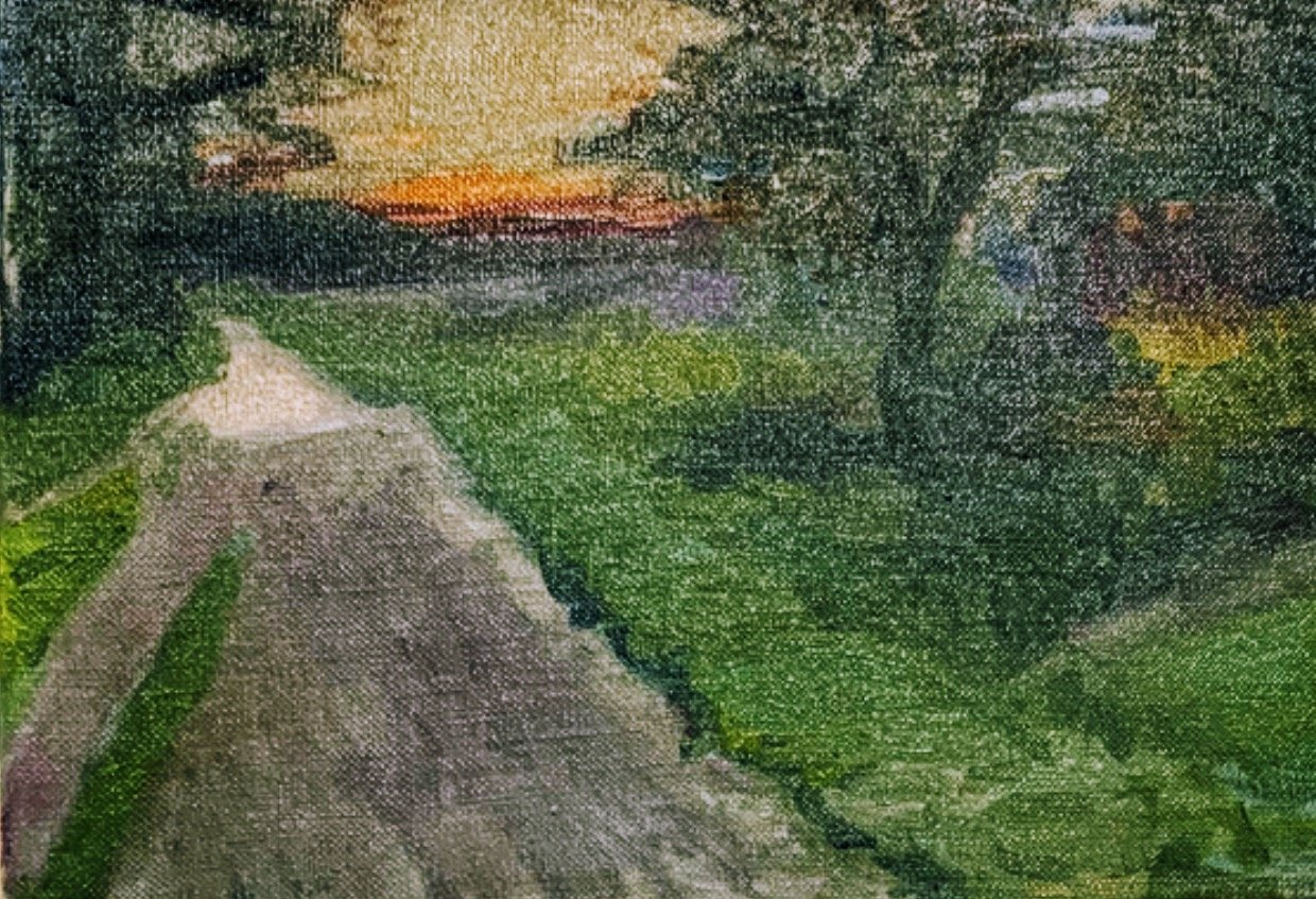 Sunset oil sketch 
