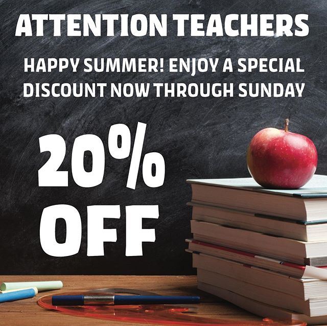 Tag a teacher you love! Bring a teacher and get 20% off for your whole group! Use promo code TEACHER20 at checkout! 🍎📚✏️ #teachers #828isgreat #experienceimmersion