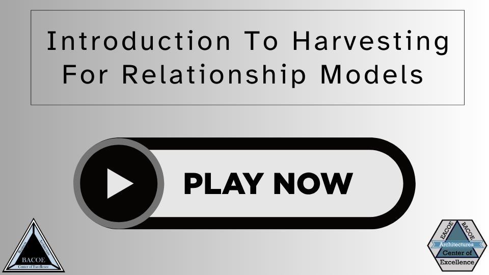 Introduction To Harvesting For Relationship Models 